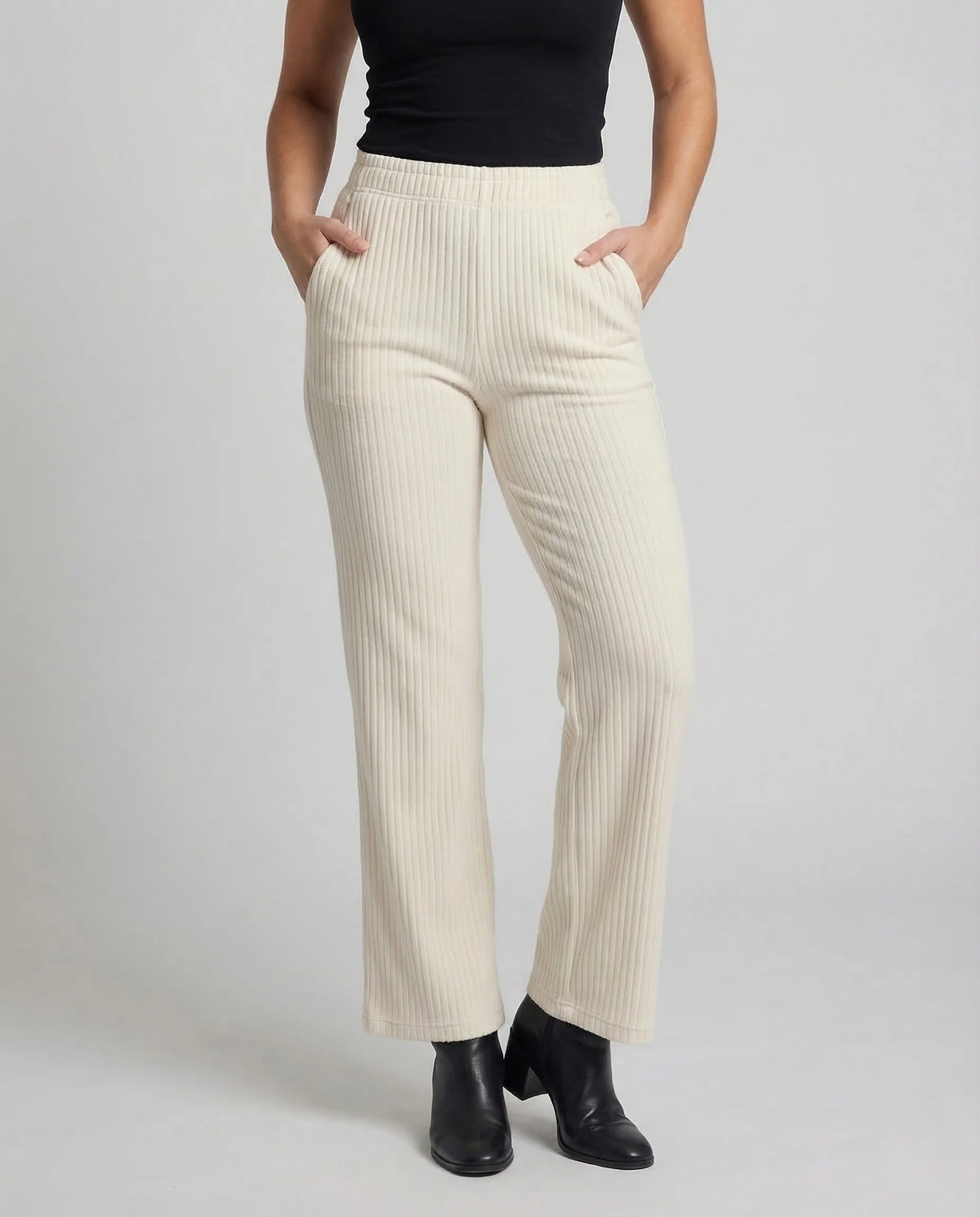 Damen Relaxhose Rippjersey Elastikbund - Image 2
