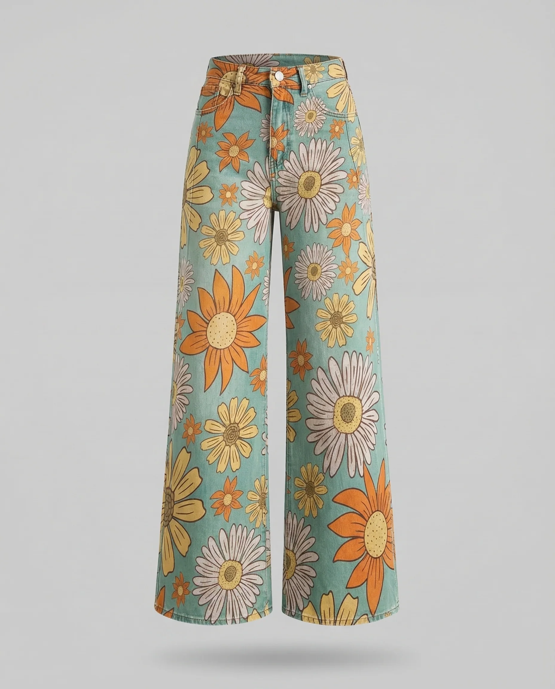 Damen Schlagjeans Floral - Image 5