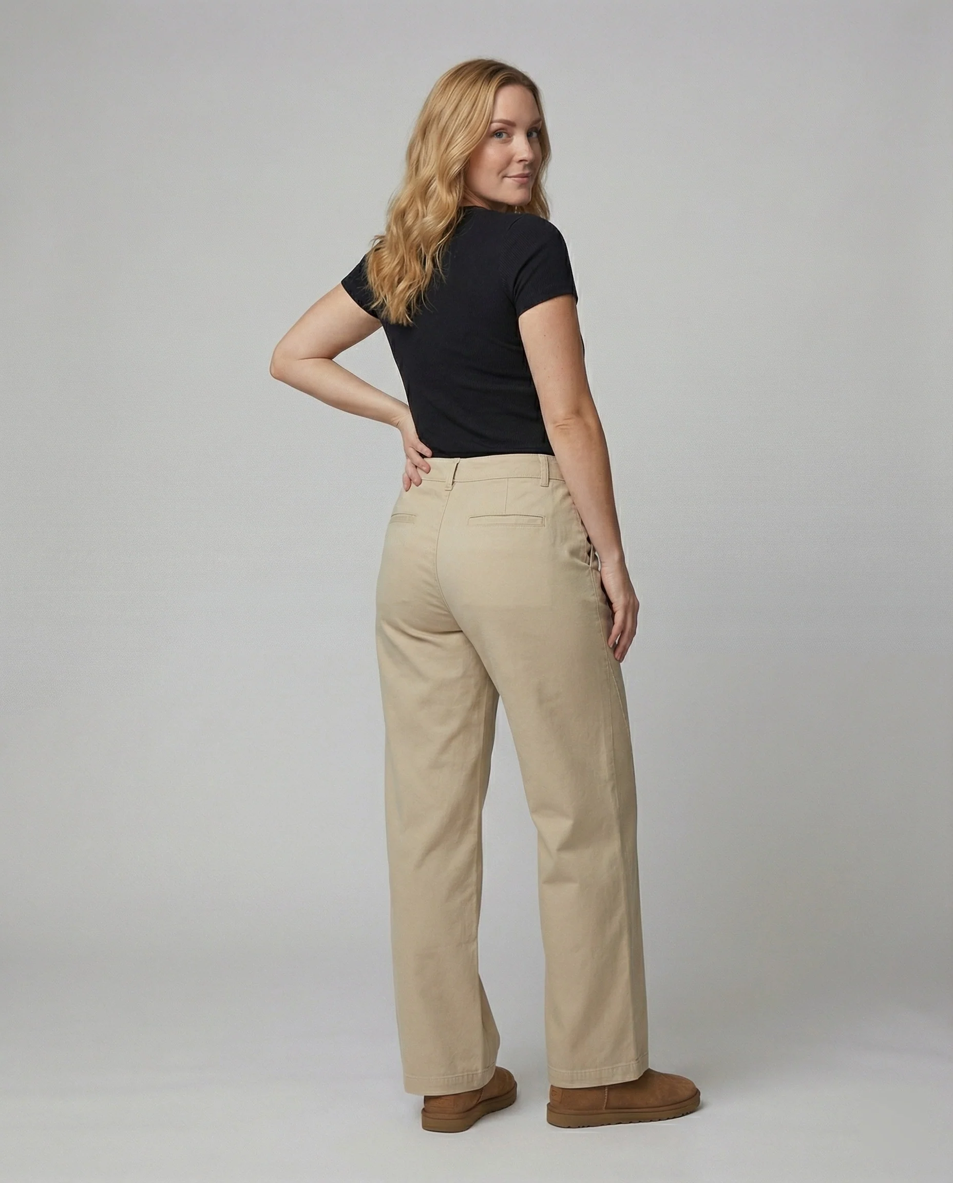 Weite Stoffhose im Palazzo-Schnitt mit hohem Bund und Bügelfalte Heidi-Mode - Image 2