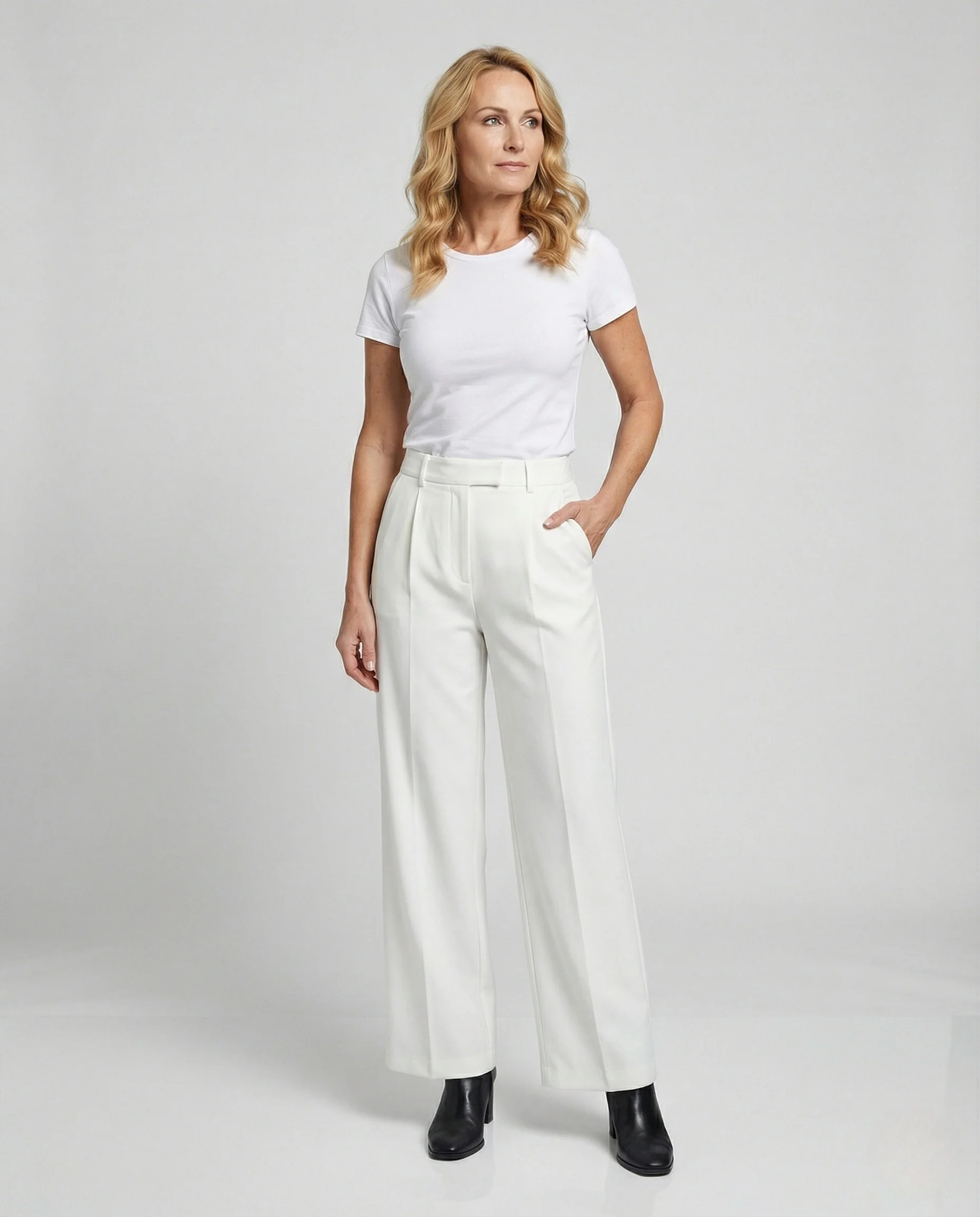Freizeitkleidung Damen Stoffhose Weit