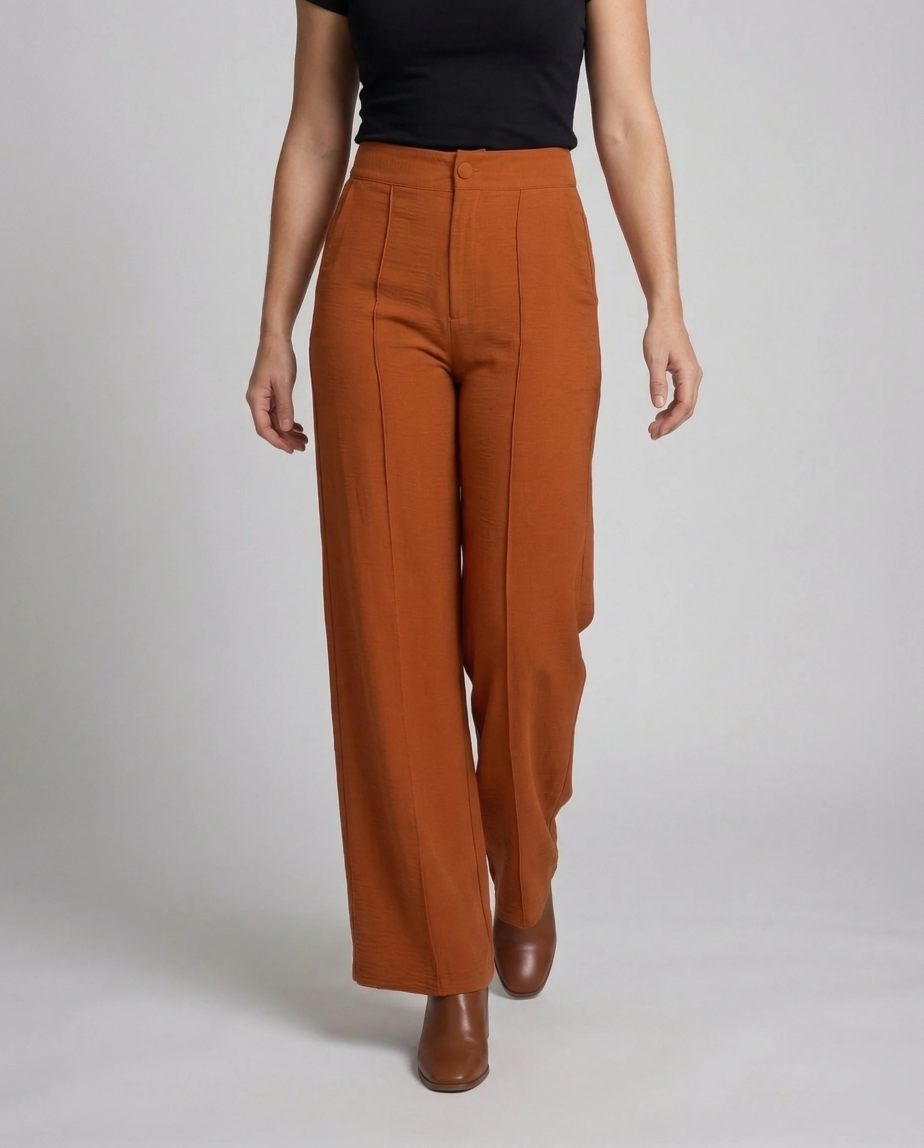 Damen Palazzo Hose High Waist Bügelfalte - Image 2