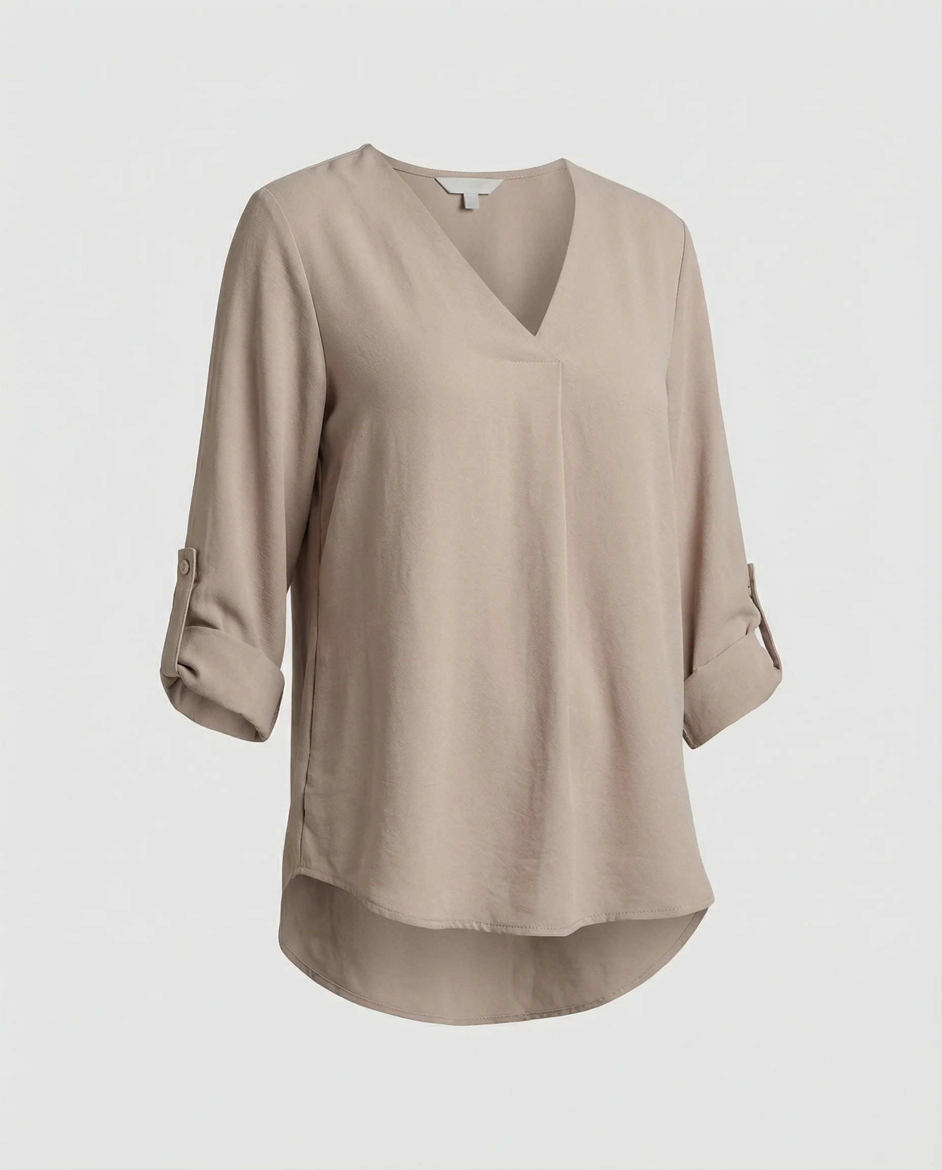 Tunika Bluse Damen mit Umschlagärmeln - Image 5