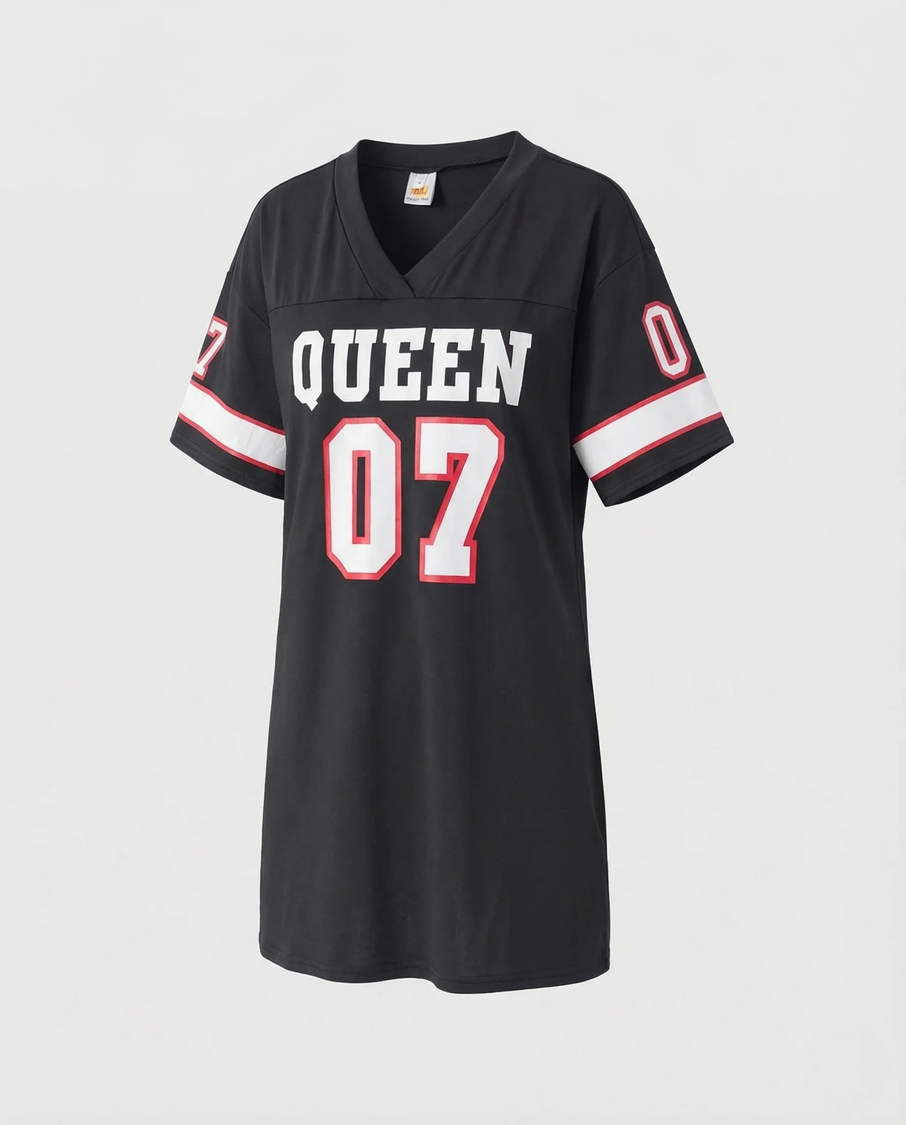 Damen Jersey Minikleid Sport Print - Image 5