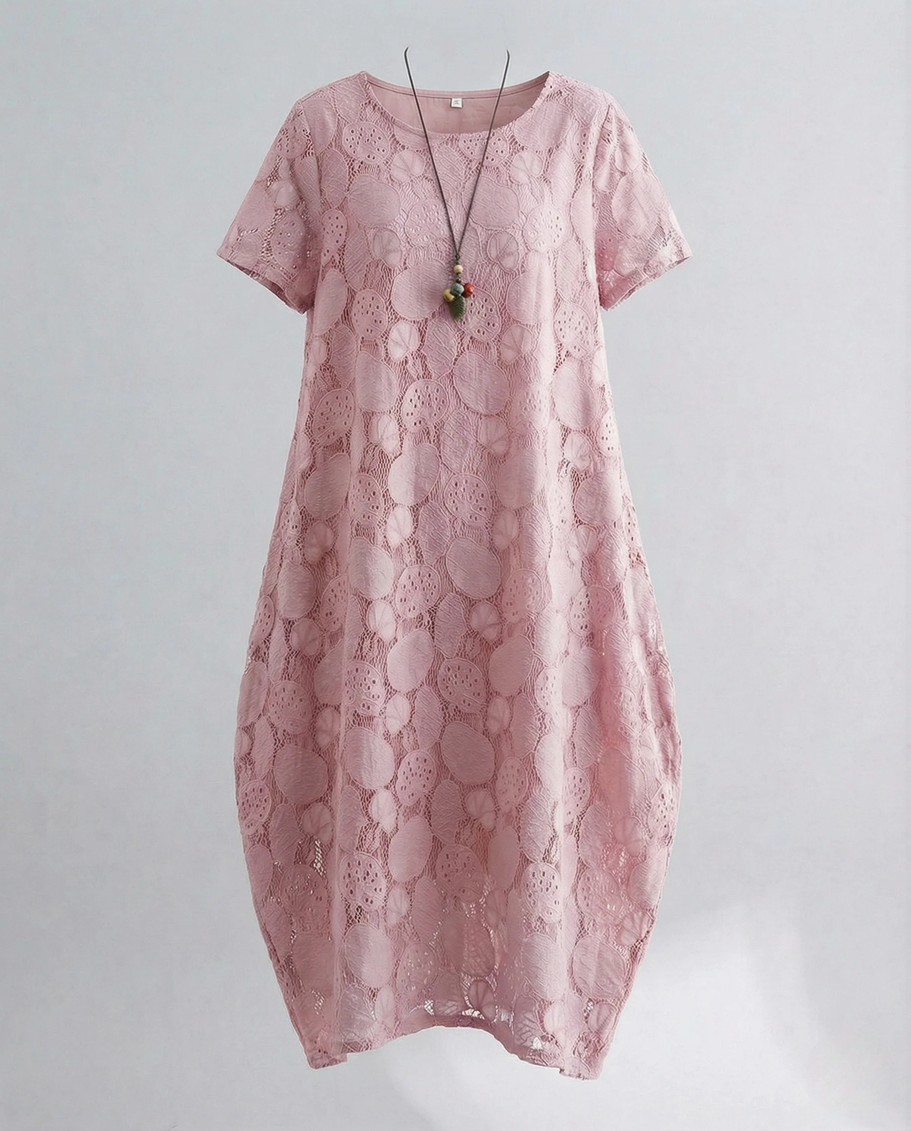 Damen Spitzen-Maxikleid mit Rundhalsausschnitt - Image 9