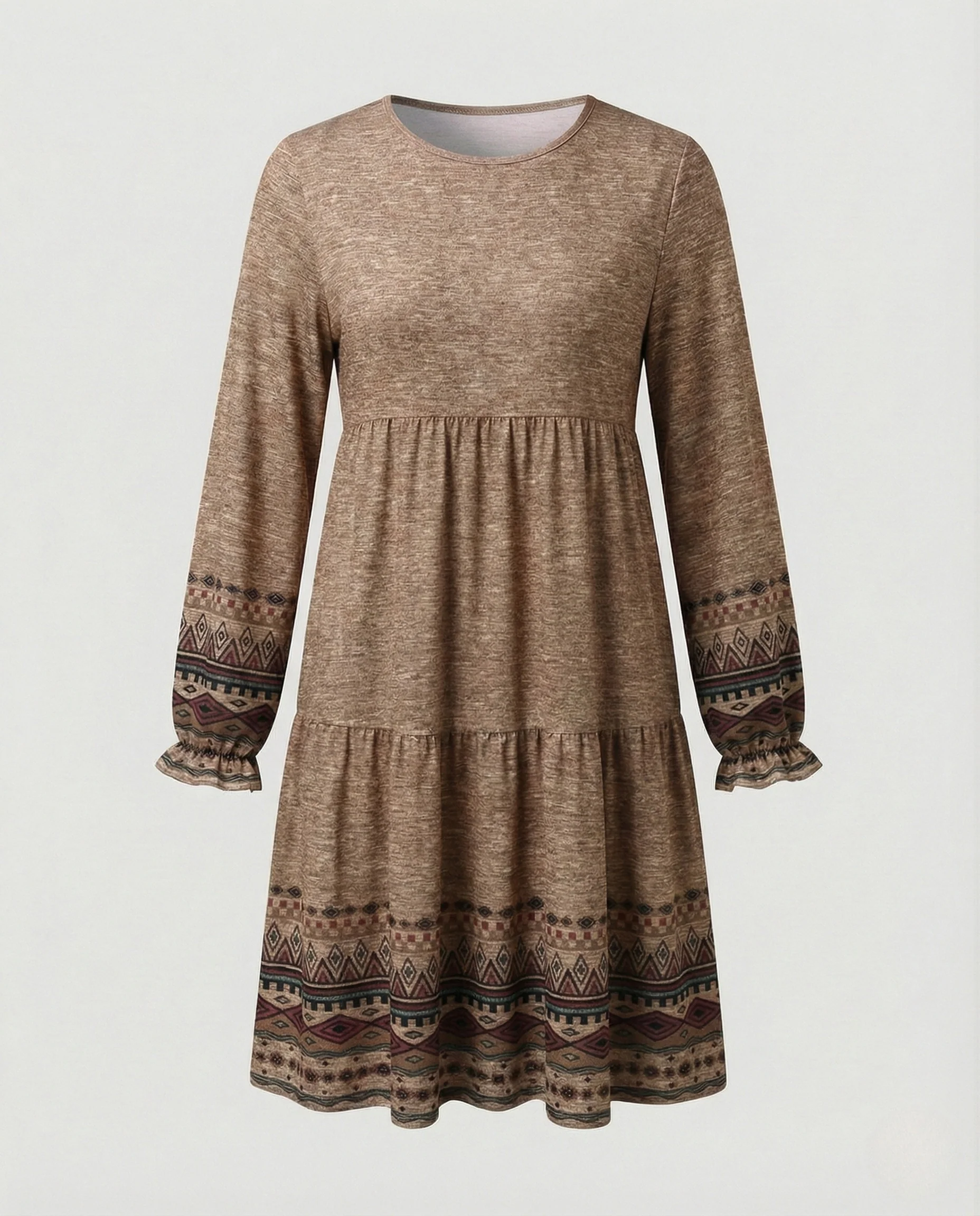 Weites Stufenkleid Mit Bordüre Damen - Image 6