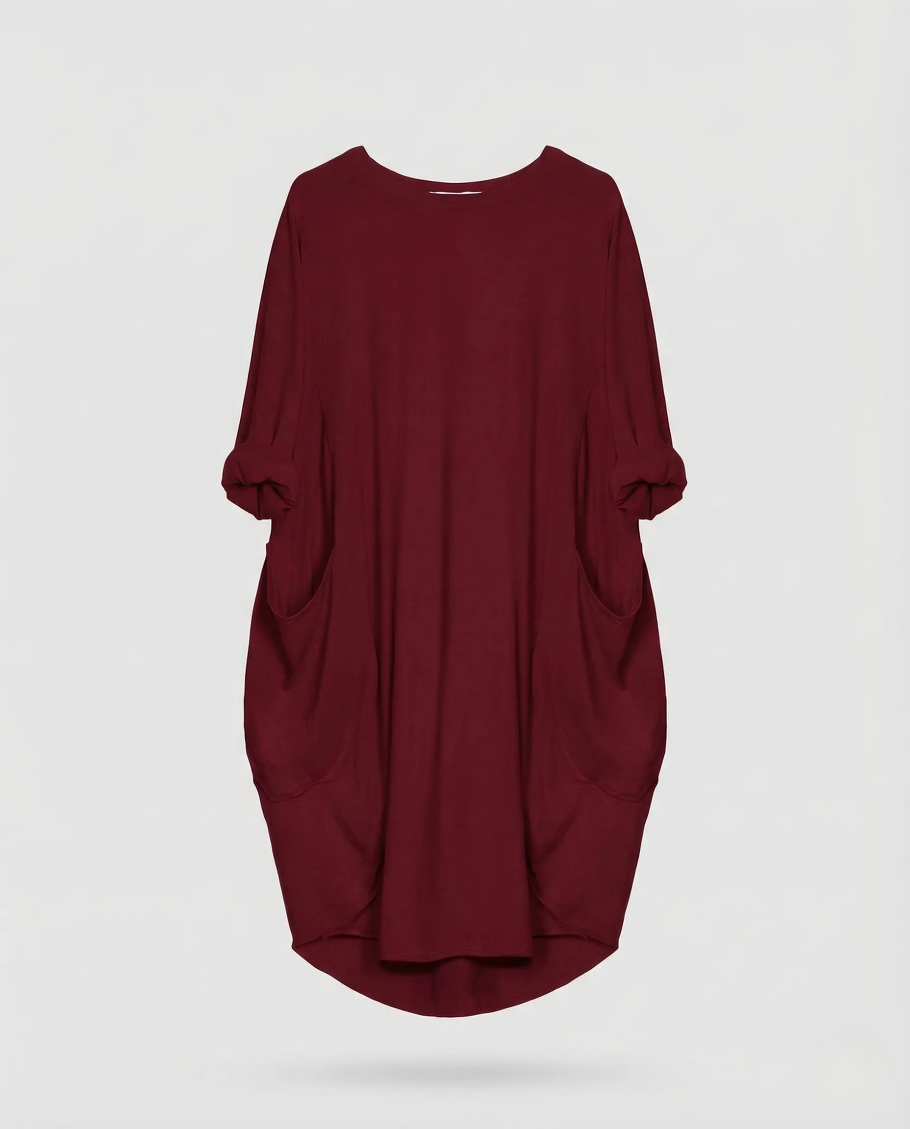 Damen Tunika Kleid Viskose Taschen - Image 5