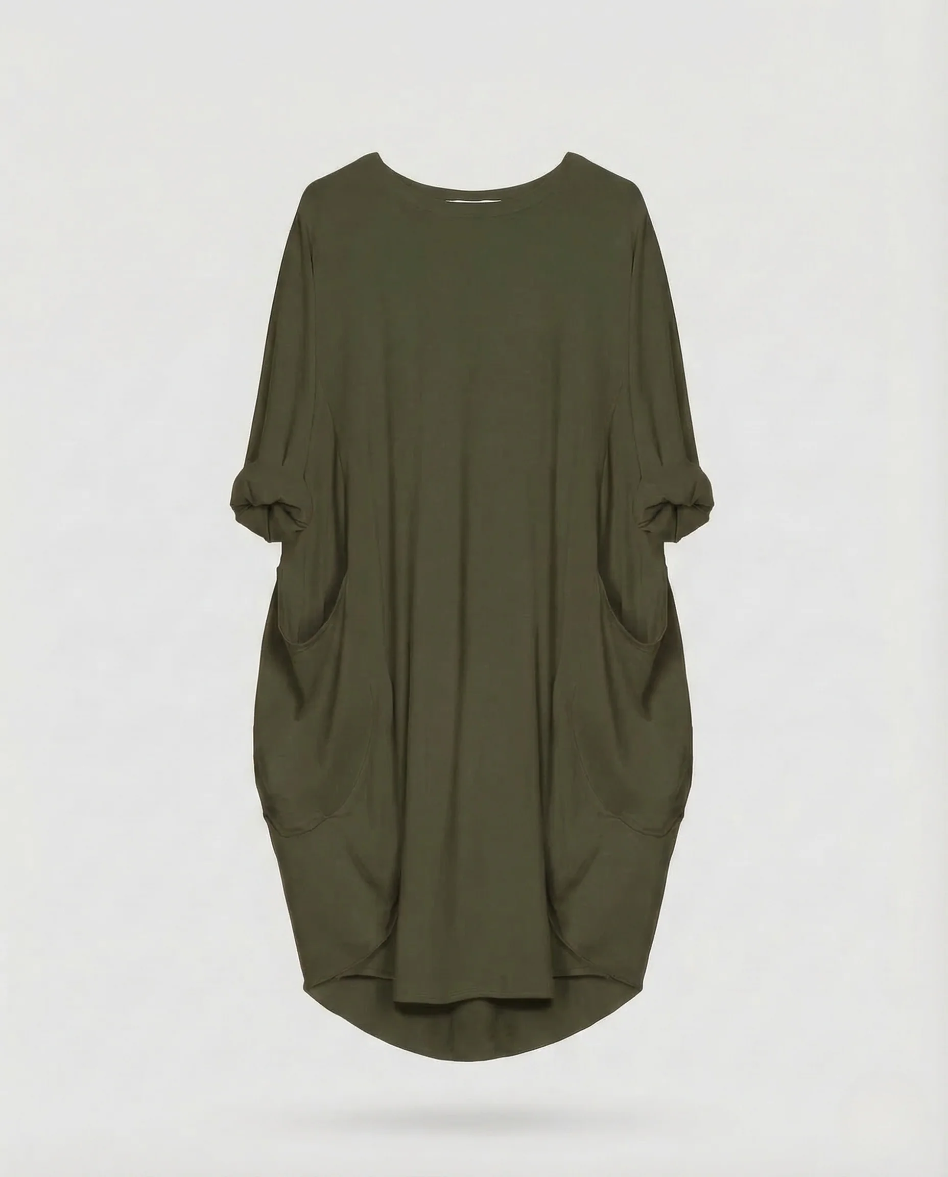 Damen Tunika Kleid Viskose Taschen - Image 9