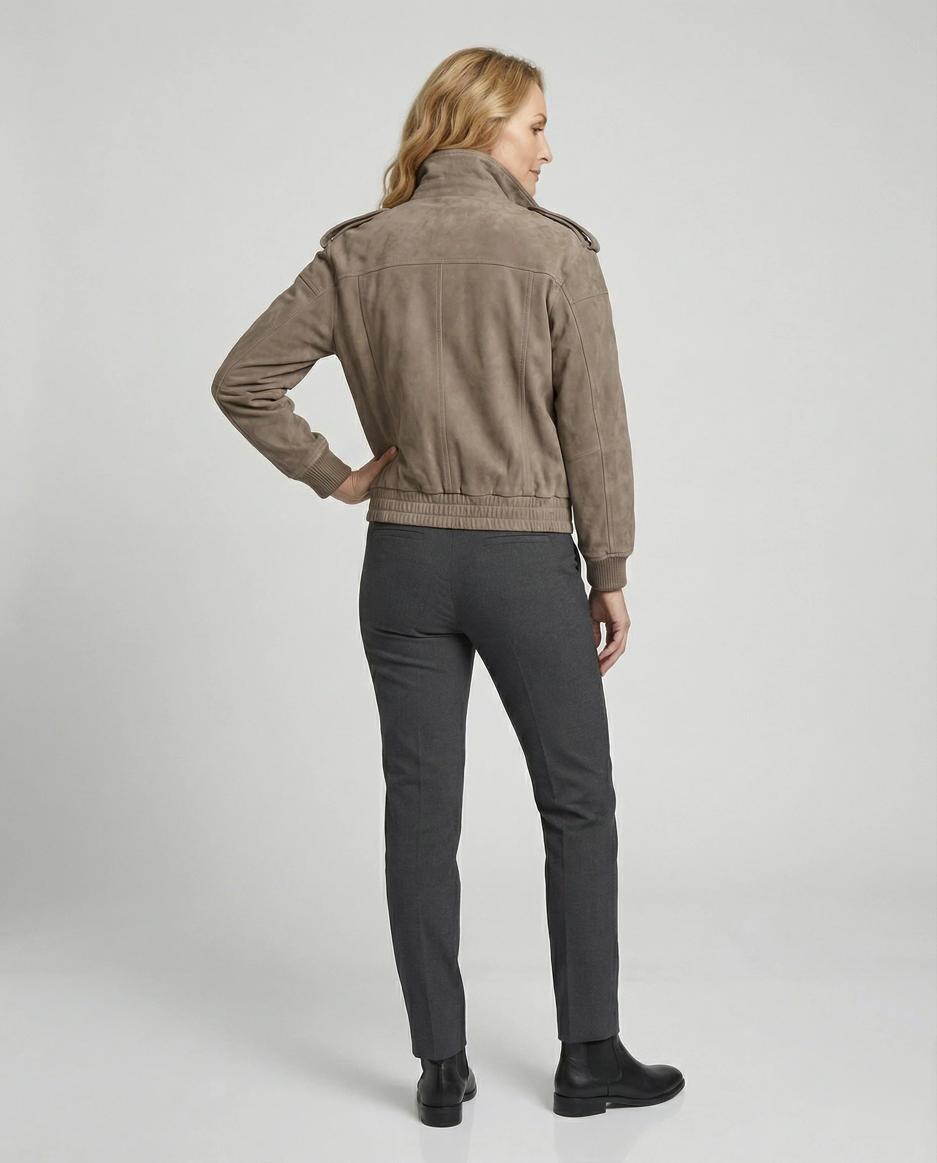 Freizeitkleidung Damen Wildleder Utilityjacke - Image 3