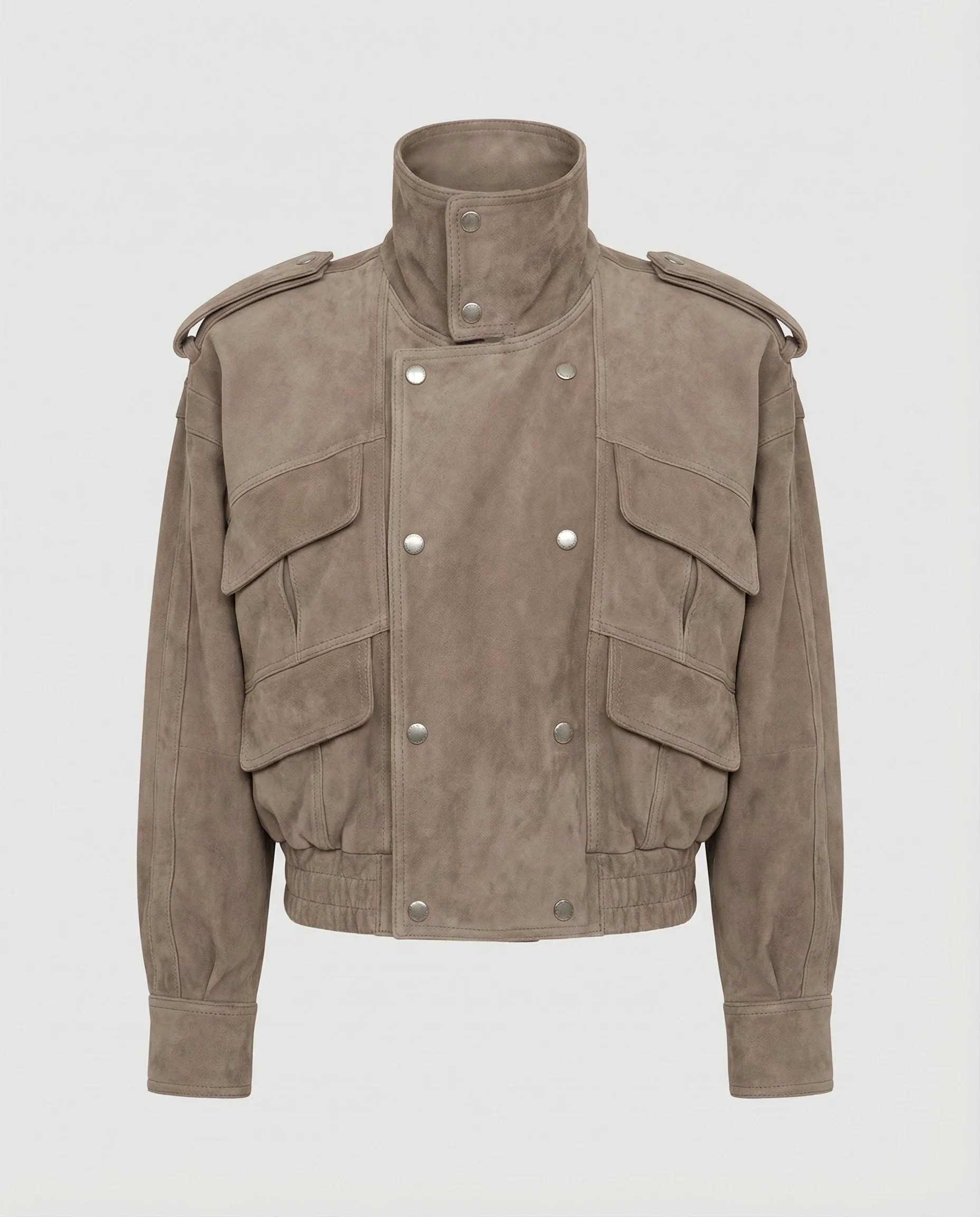 Freizeitkleidung Damen Wildleder Utilityjacke - Image 5