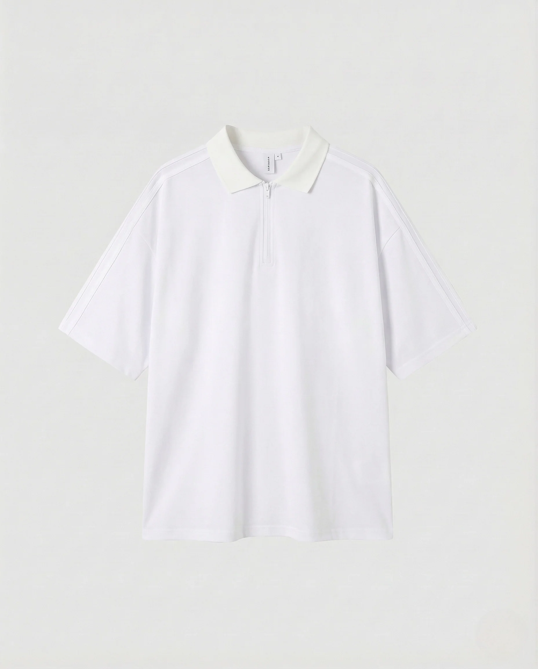 Damen Oversize Poloshirt mit Reißverschluss & Logoprint - Image 7