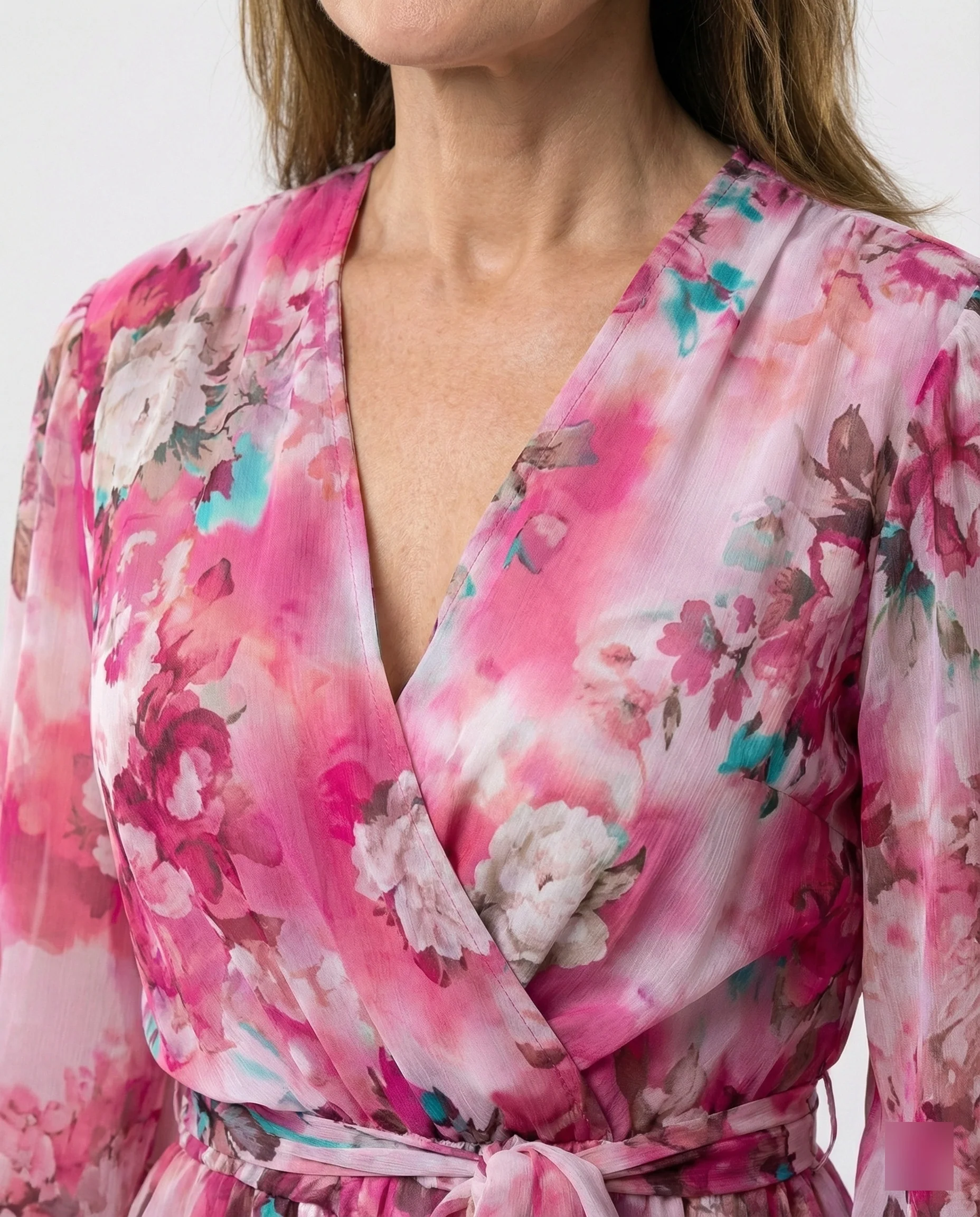 Damen Wickel Minikleid mit Tiermuster - Image 5