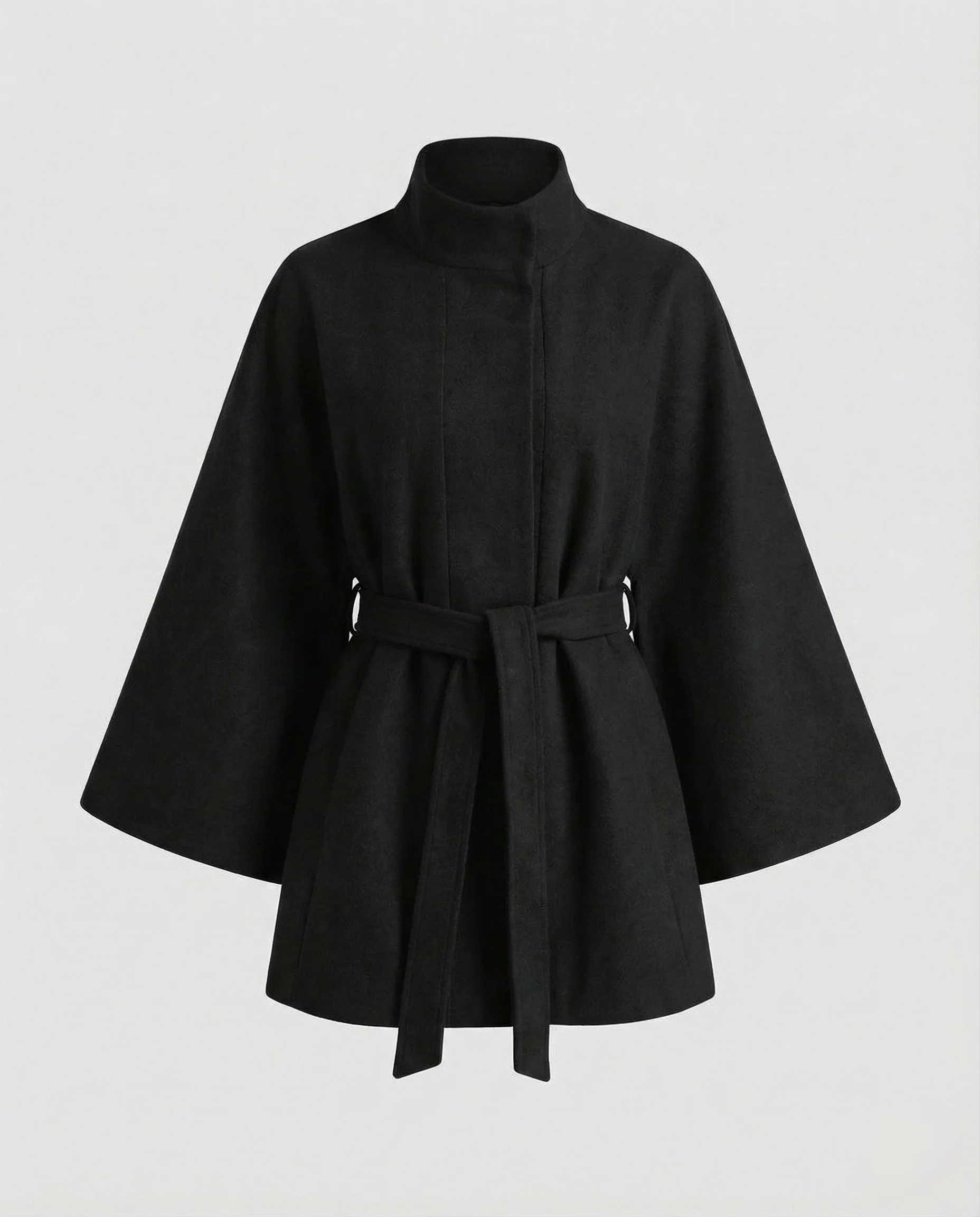 Damen Wollcape-Mantel mit Taillengürtel - Image 11