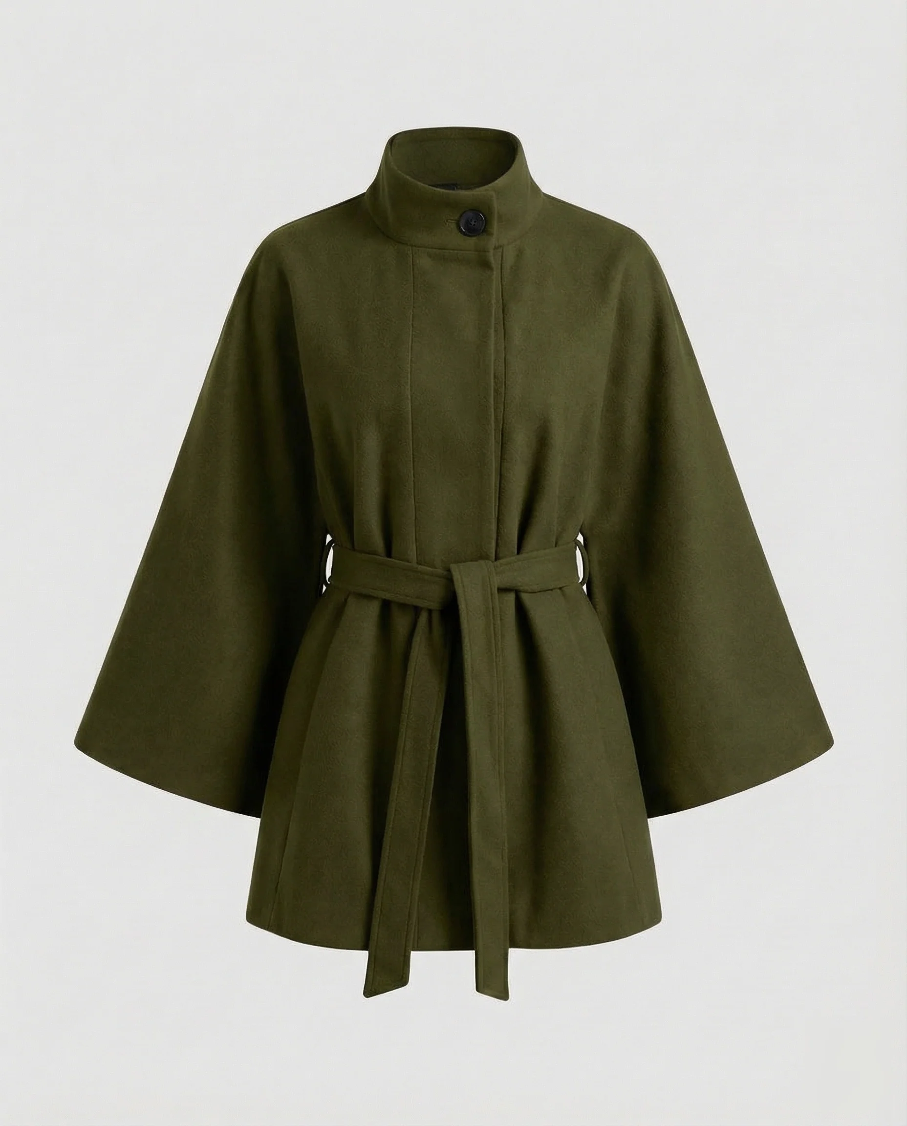Damen Wollcape-Mantel mit Taillengürtel - Image 12