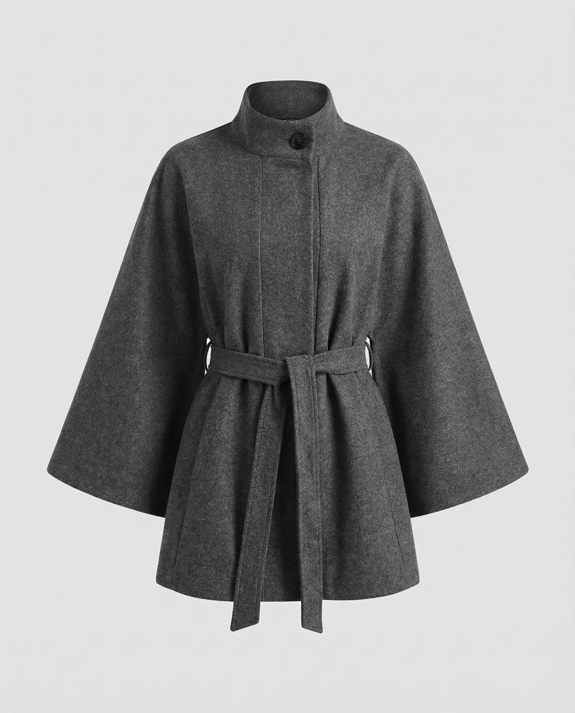 Damen Wollcape-Mantel mit Taillengürtel - Image 5