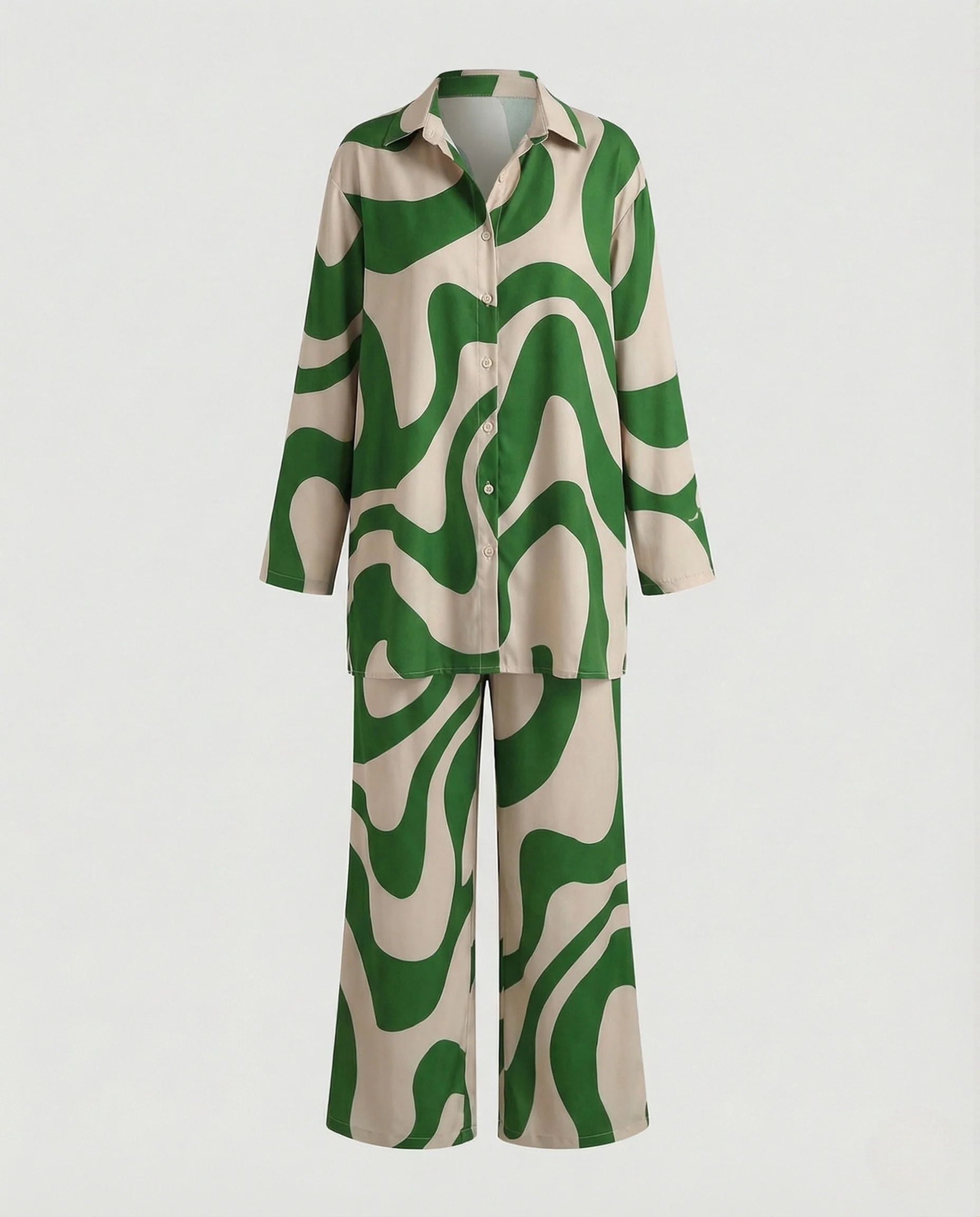 Zweiteiler Damen Zebra Print Palazzo - Image 6