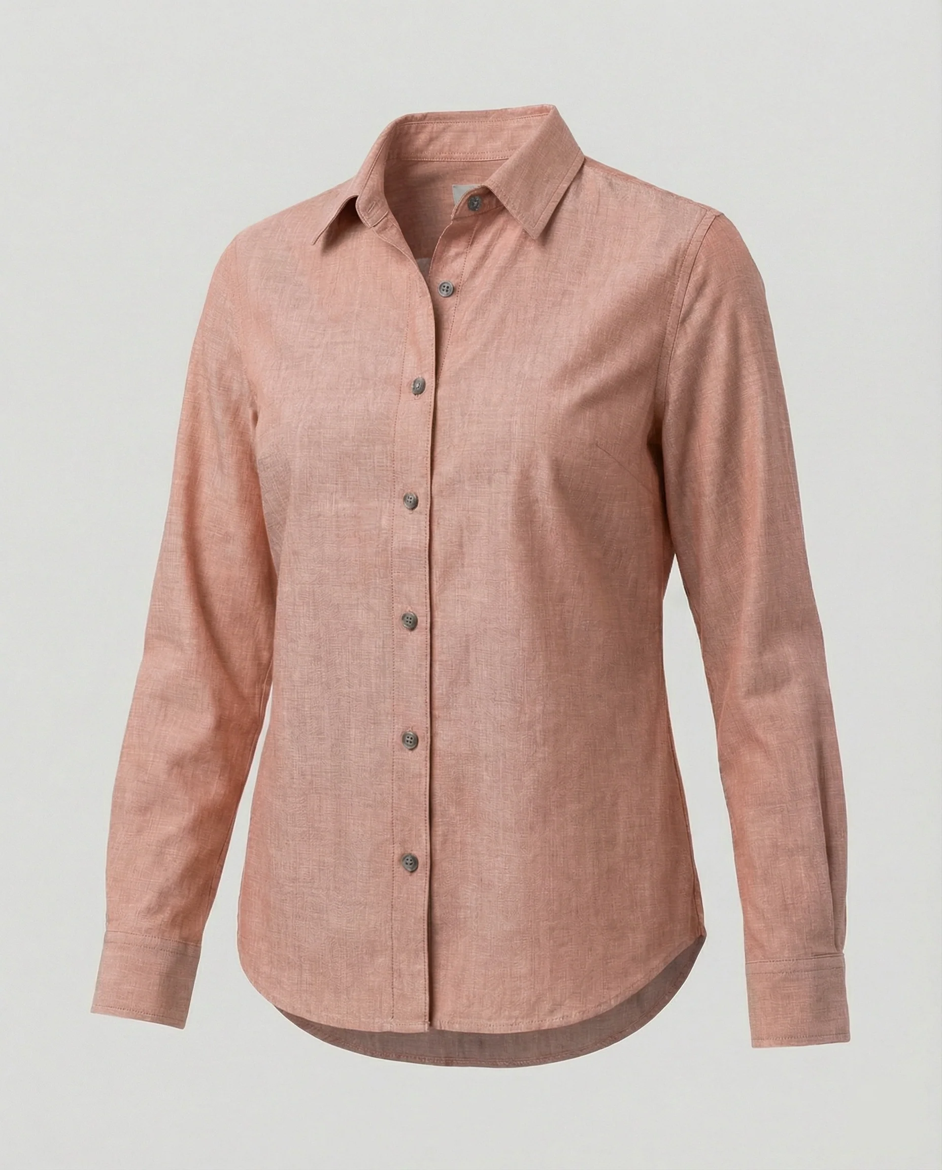 Zweifarbige Hemdbluse Jeansoptik Damen - Image 6