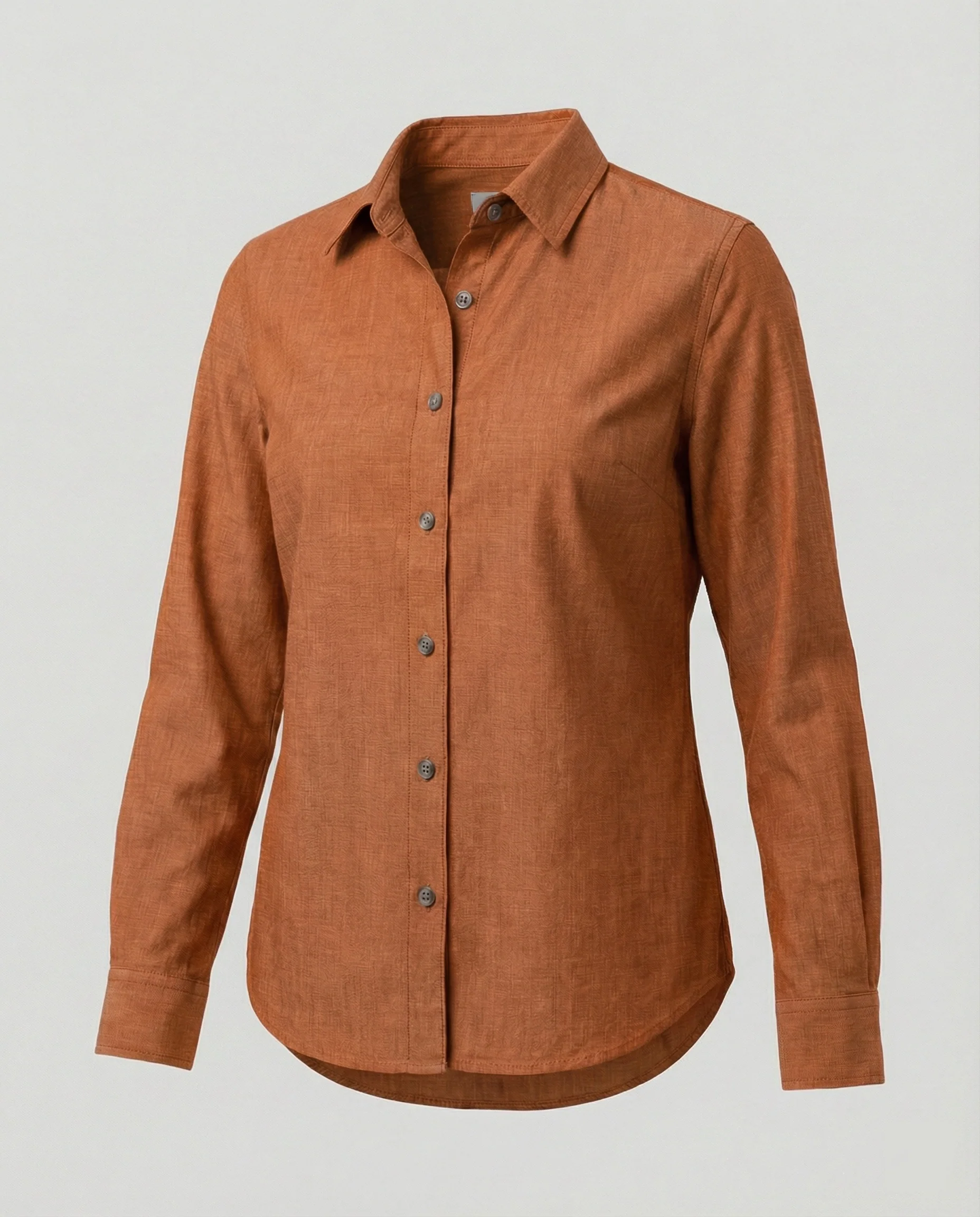 Zweifarbige Hemdbluse Jeansoptik Damen - Image 9