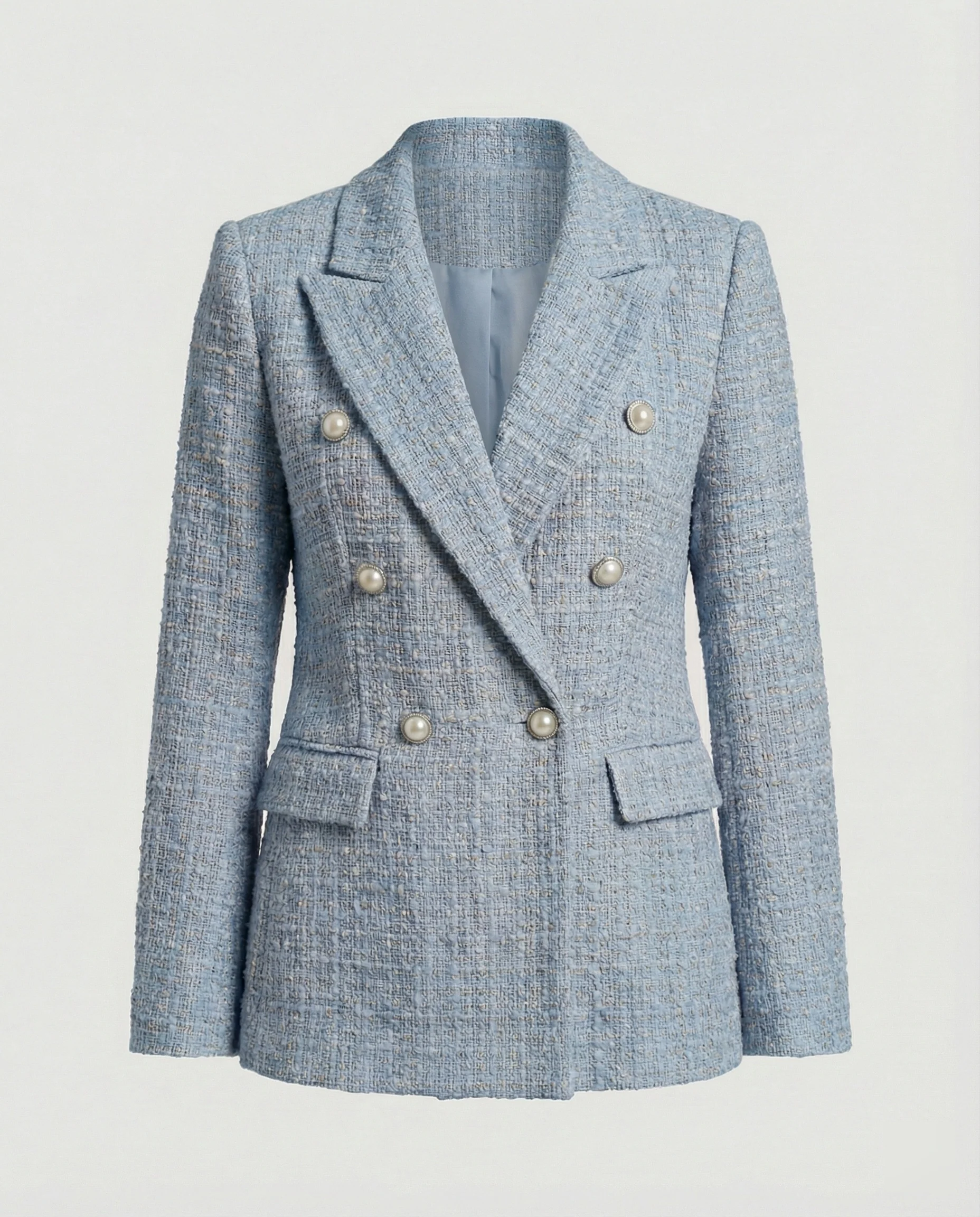 Damen Blazer Tweed Perlen - Image 6