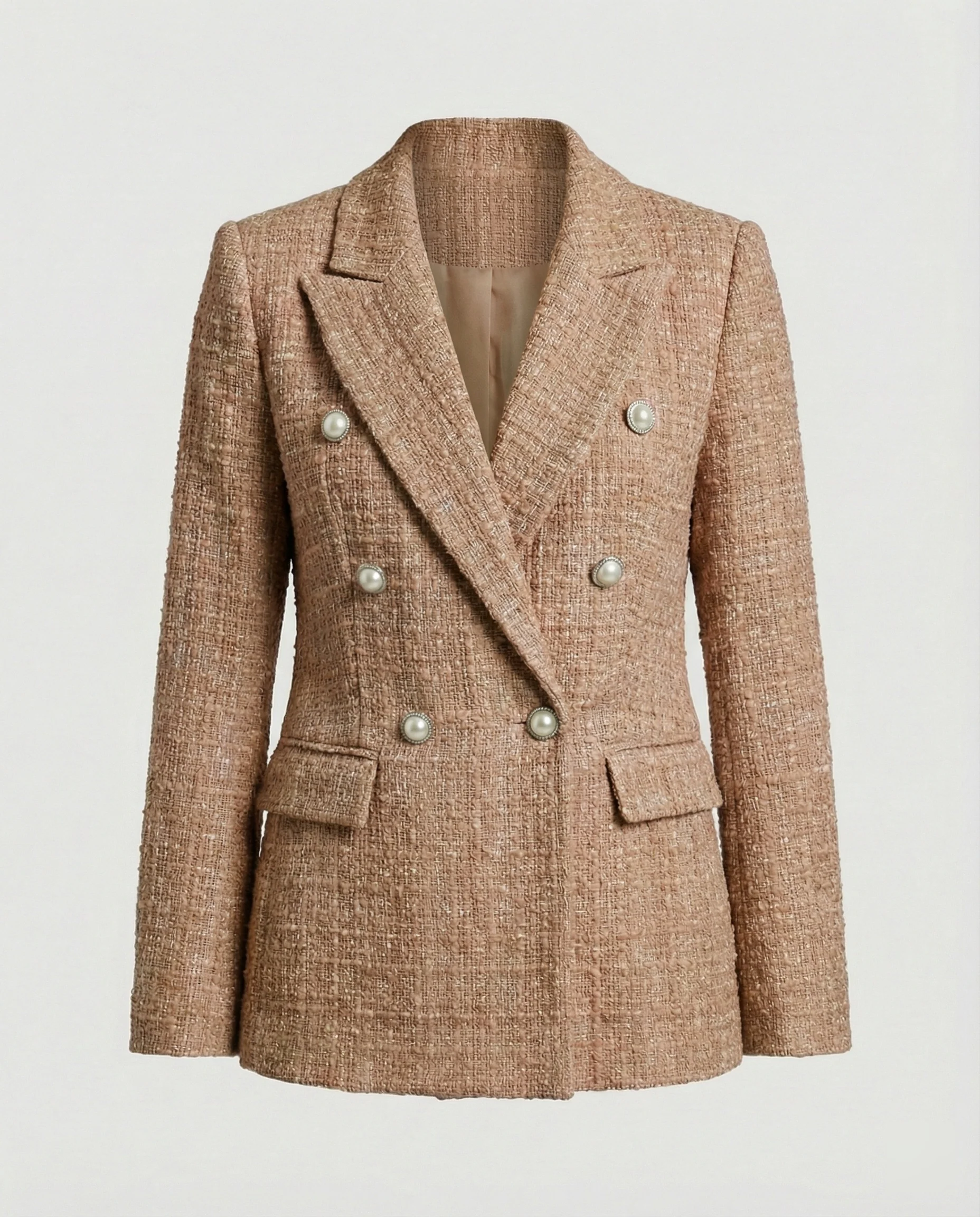 Damen Blazer Tweed Perlen - Image 9