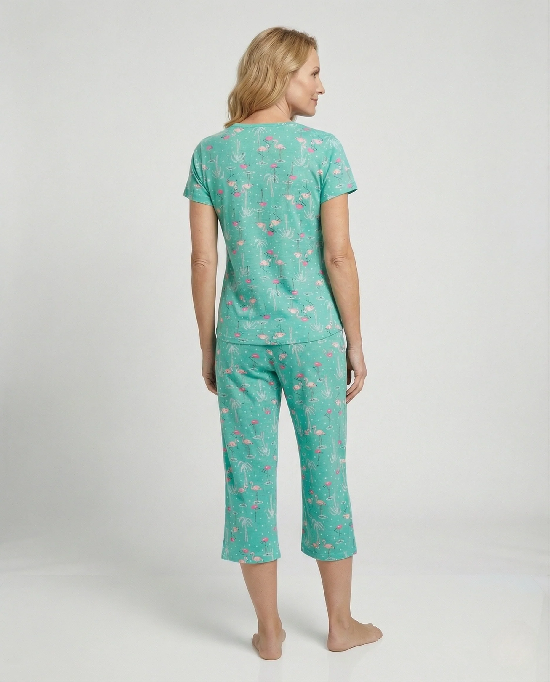 Damen Jersey-Loungewear-Set mit Capri-Hose - Image 3