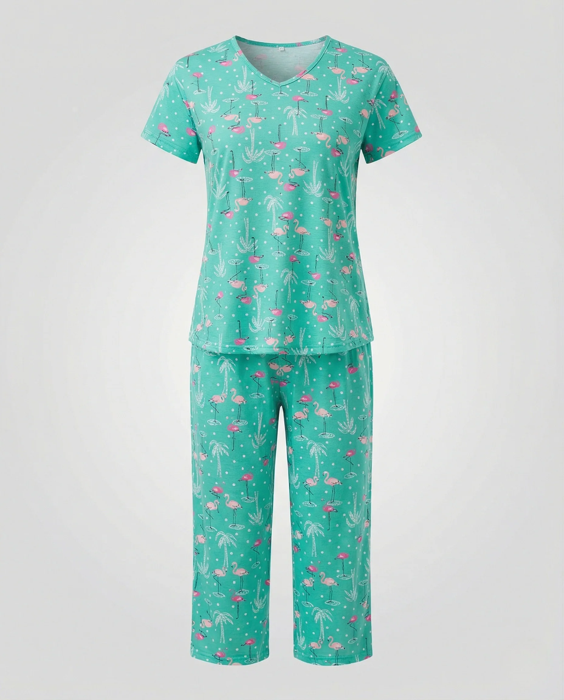 Damen Jersey-Loungewear-Set mit Capri-Hose - Image 4