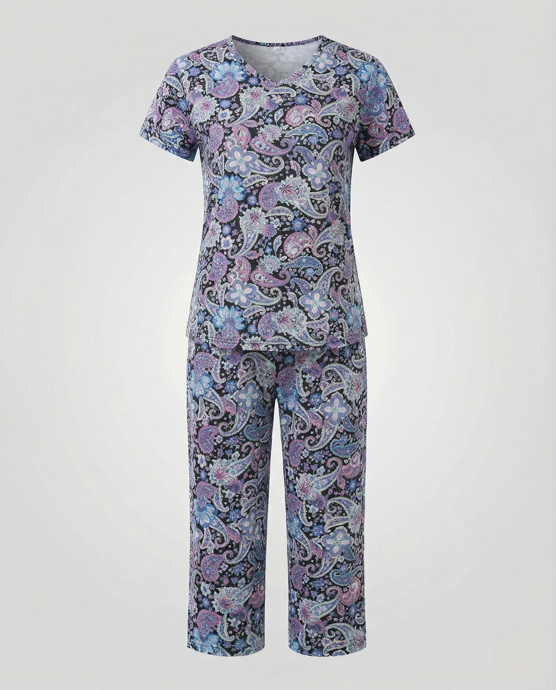 Damen Jersey-Loungewear-Set mit Capri-Hose - Image 6