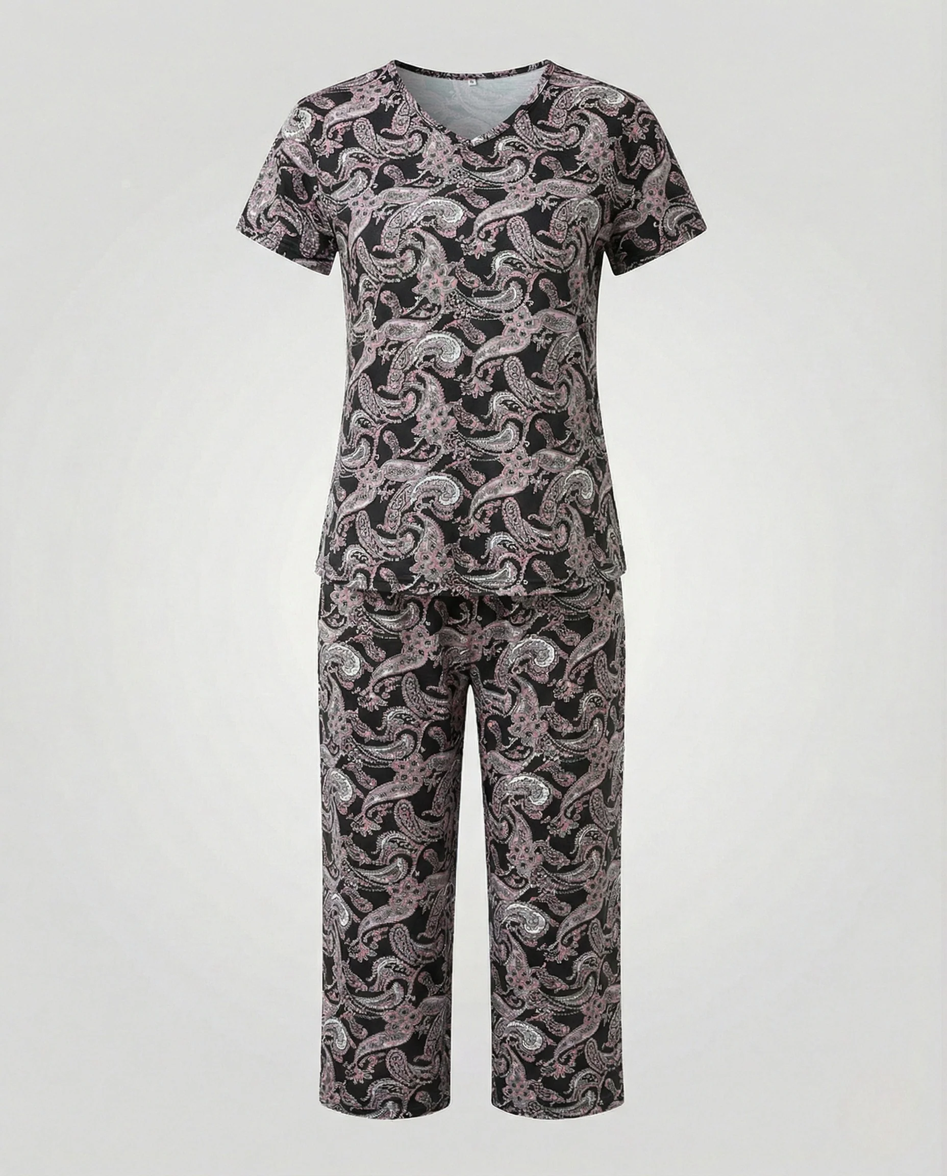 Damen Jersey-Loungewear-Set mit Capri-Hose - Image 7