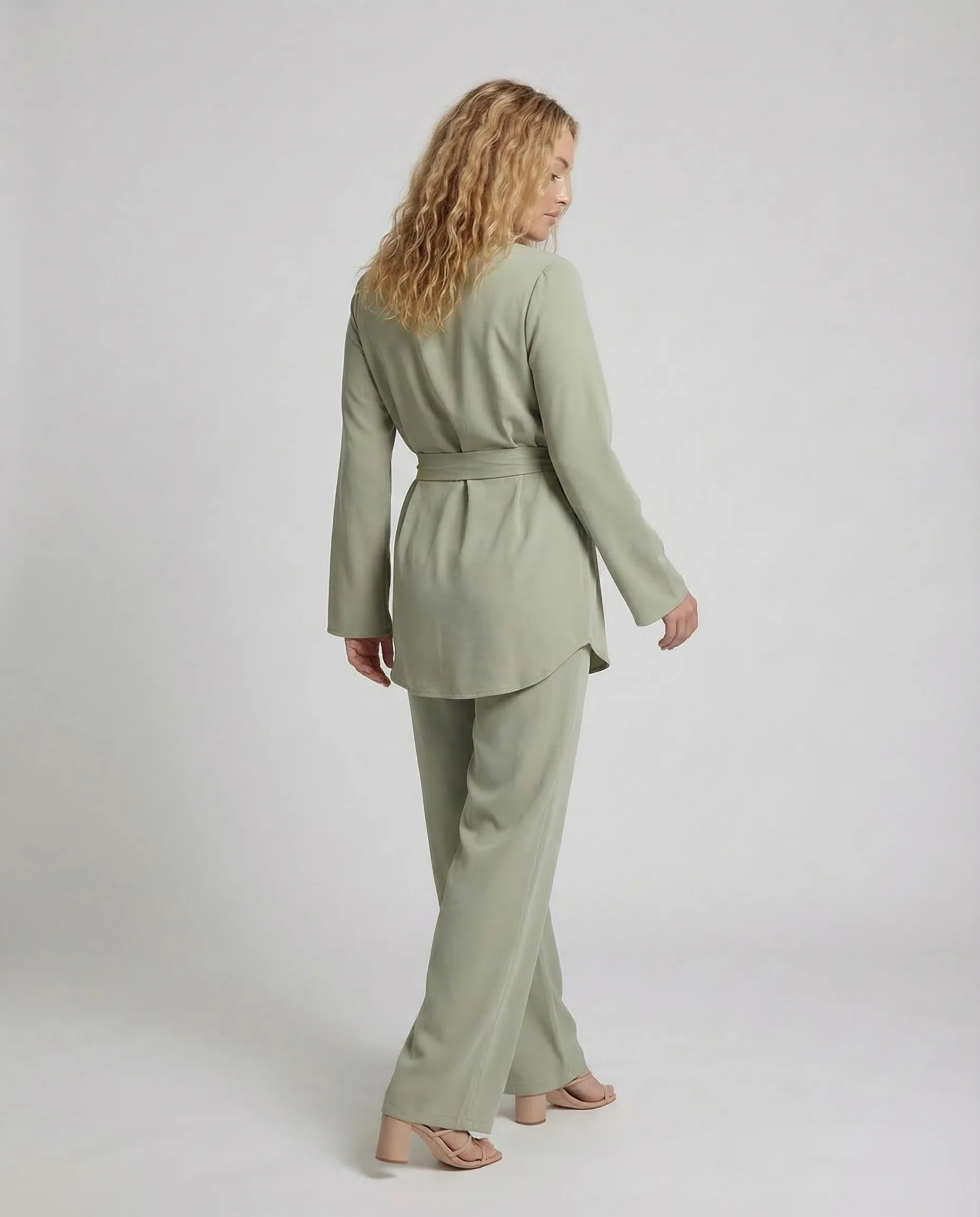 Damen Set Tunika Palazzo Hose - Image 3