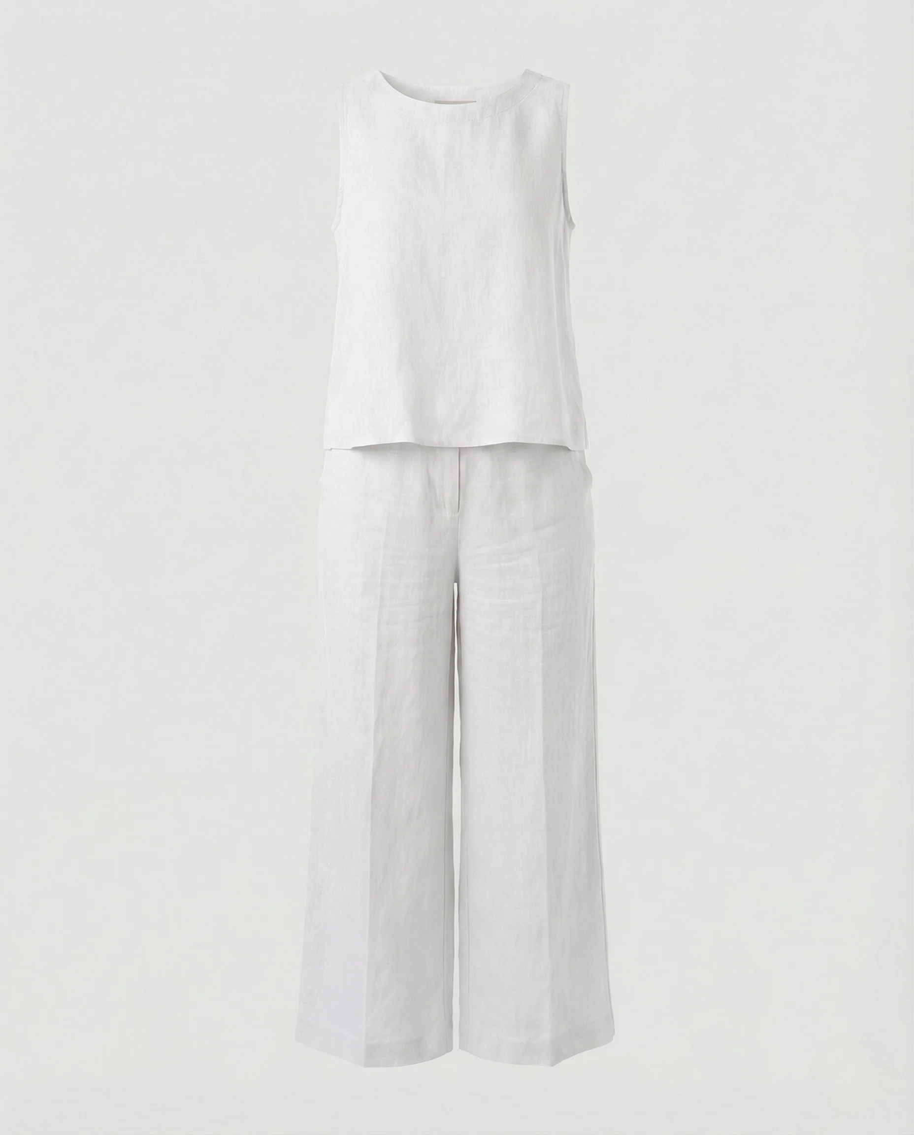 Damen Zweiteiler Set Leinen Hose - Image 11