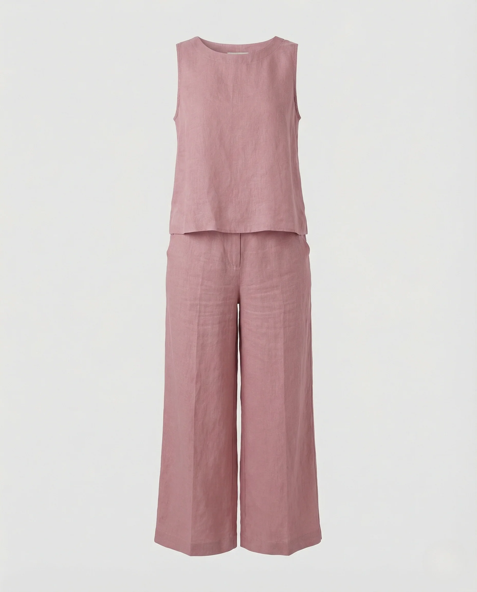 Damen Zweiteiler Set Leinen Hose - Image 4