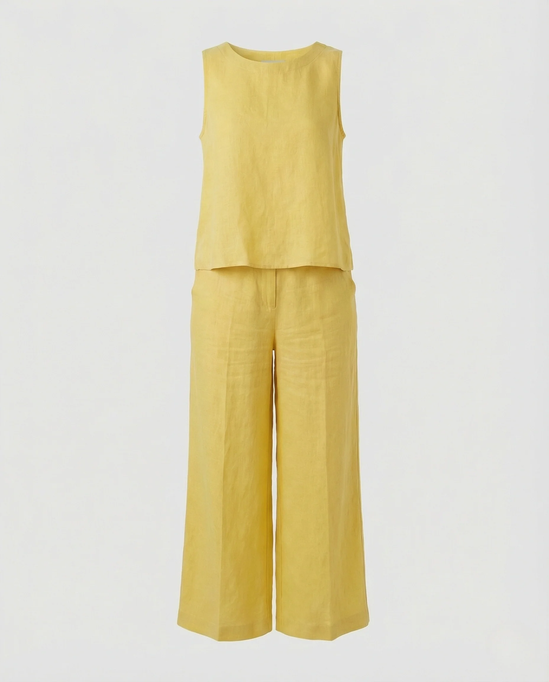 Damen Zweiteiler Set Leinen Hose - Image 5