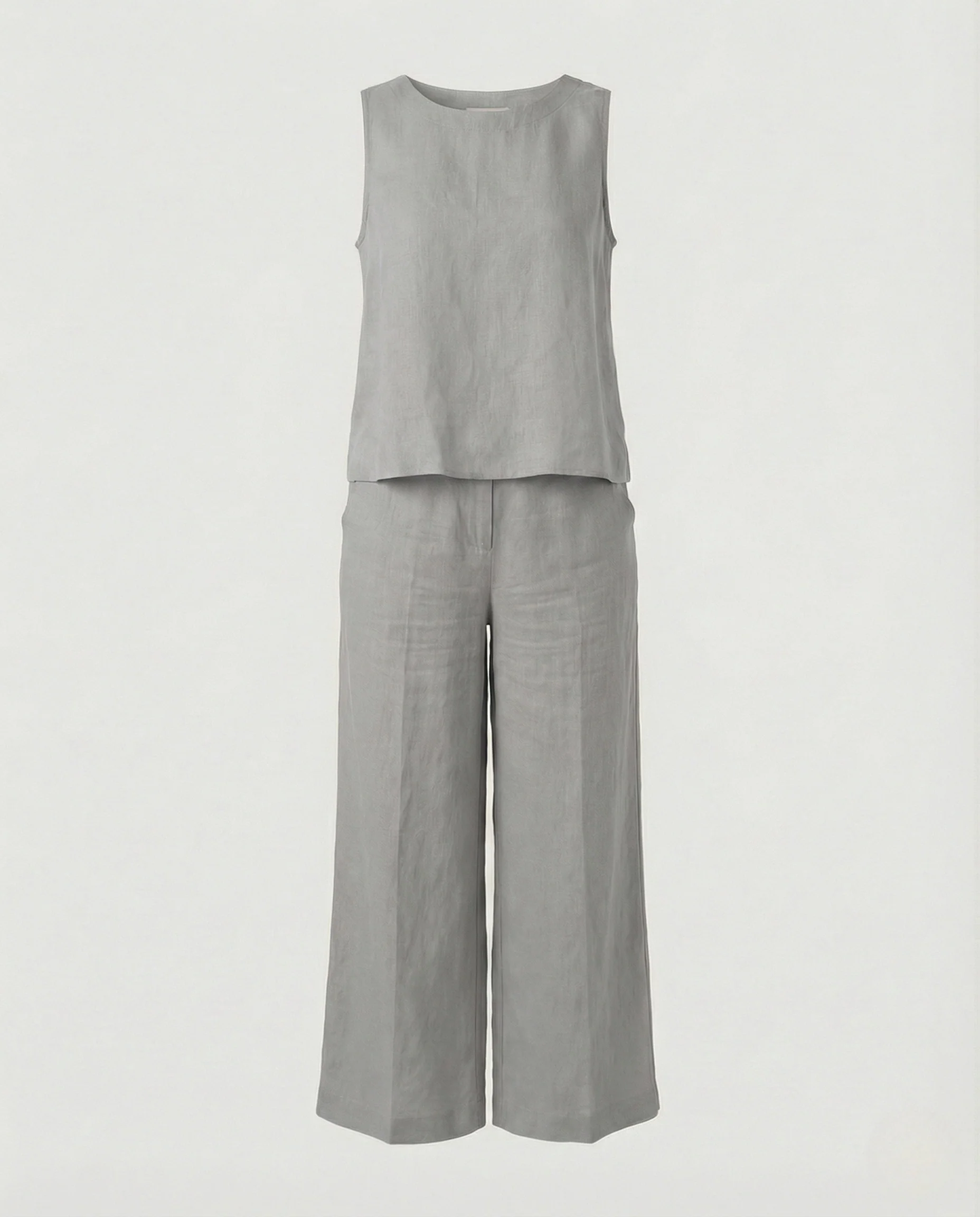 Damen Zweiteiler Set Leinen Hose - Image 9