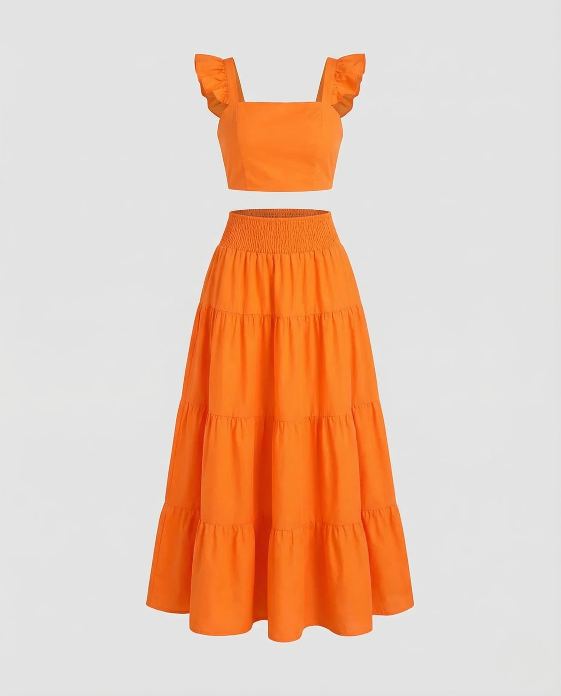 Damen Sommer Set Zweiteilig Volantärmel - Image 4