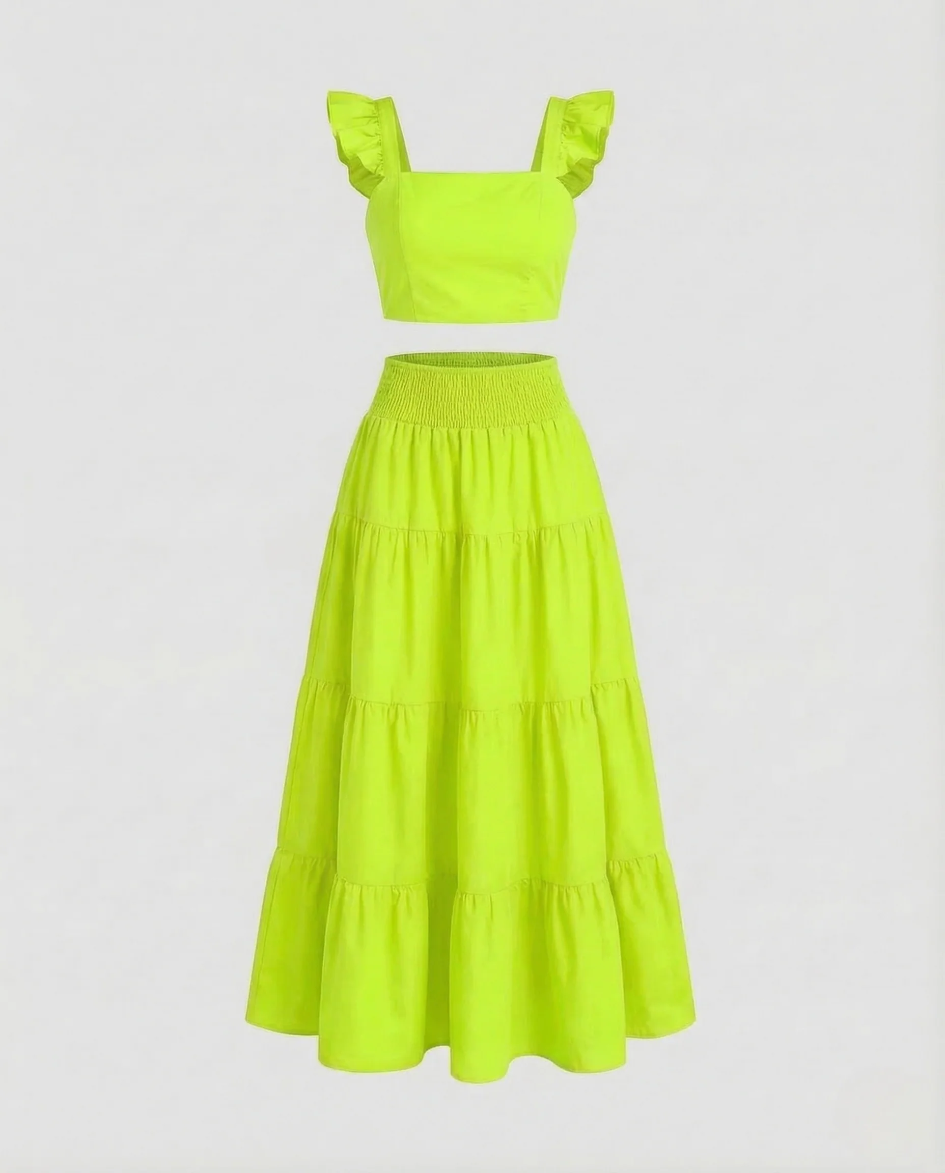 Damen Sommer Set Zweiteilig Volantärmel - Image 6