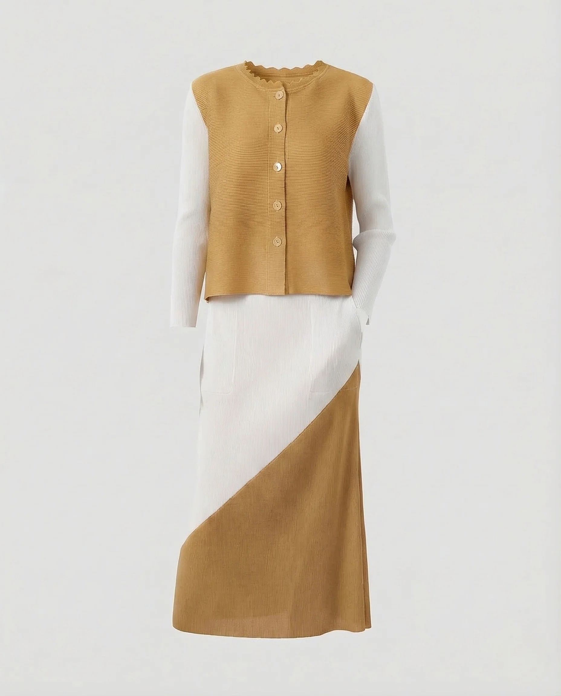 Damen Strick Set Cardigan Maxirock - Image 5