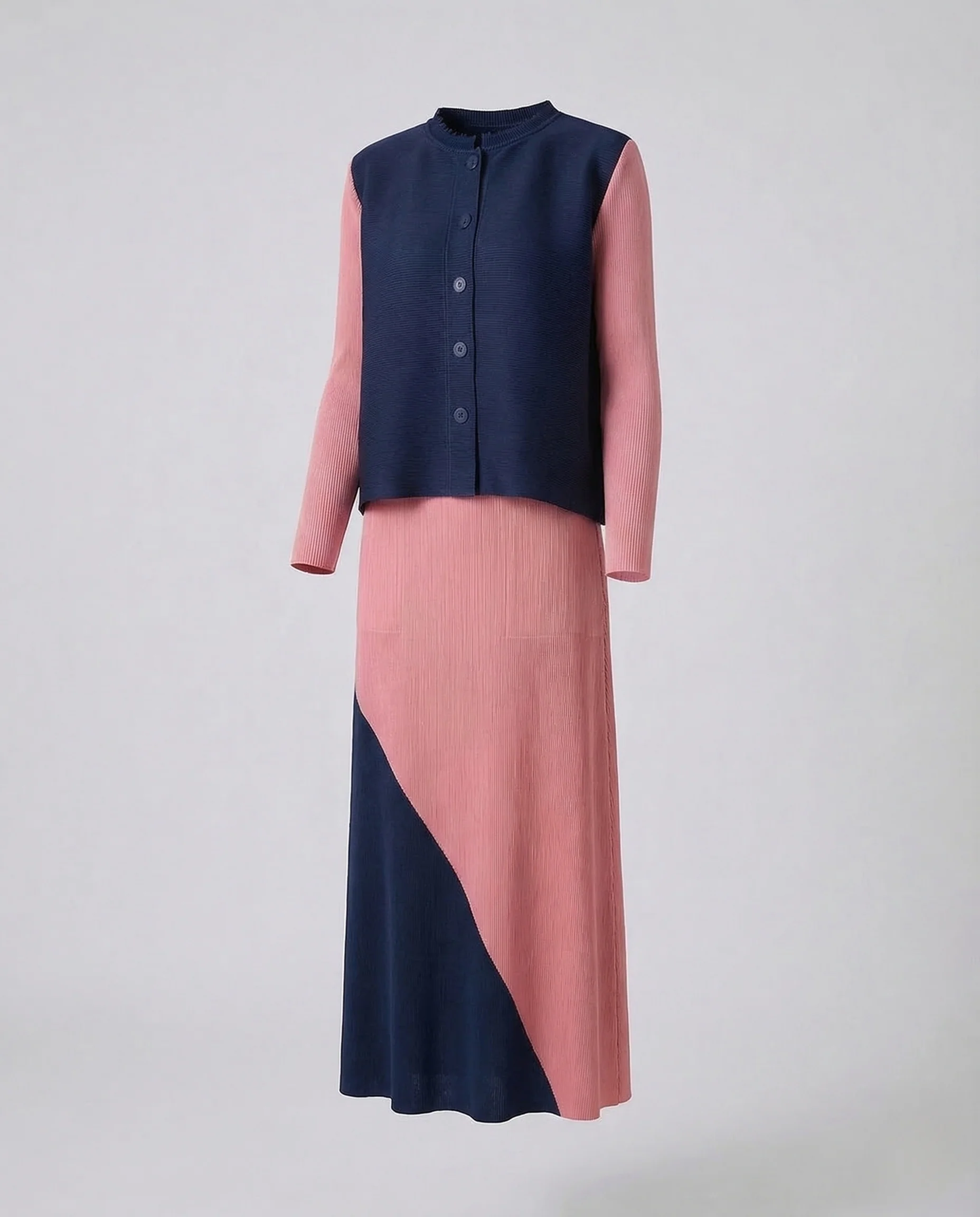 Damen Strick Set Weste Maxirock - Image 4