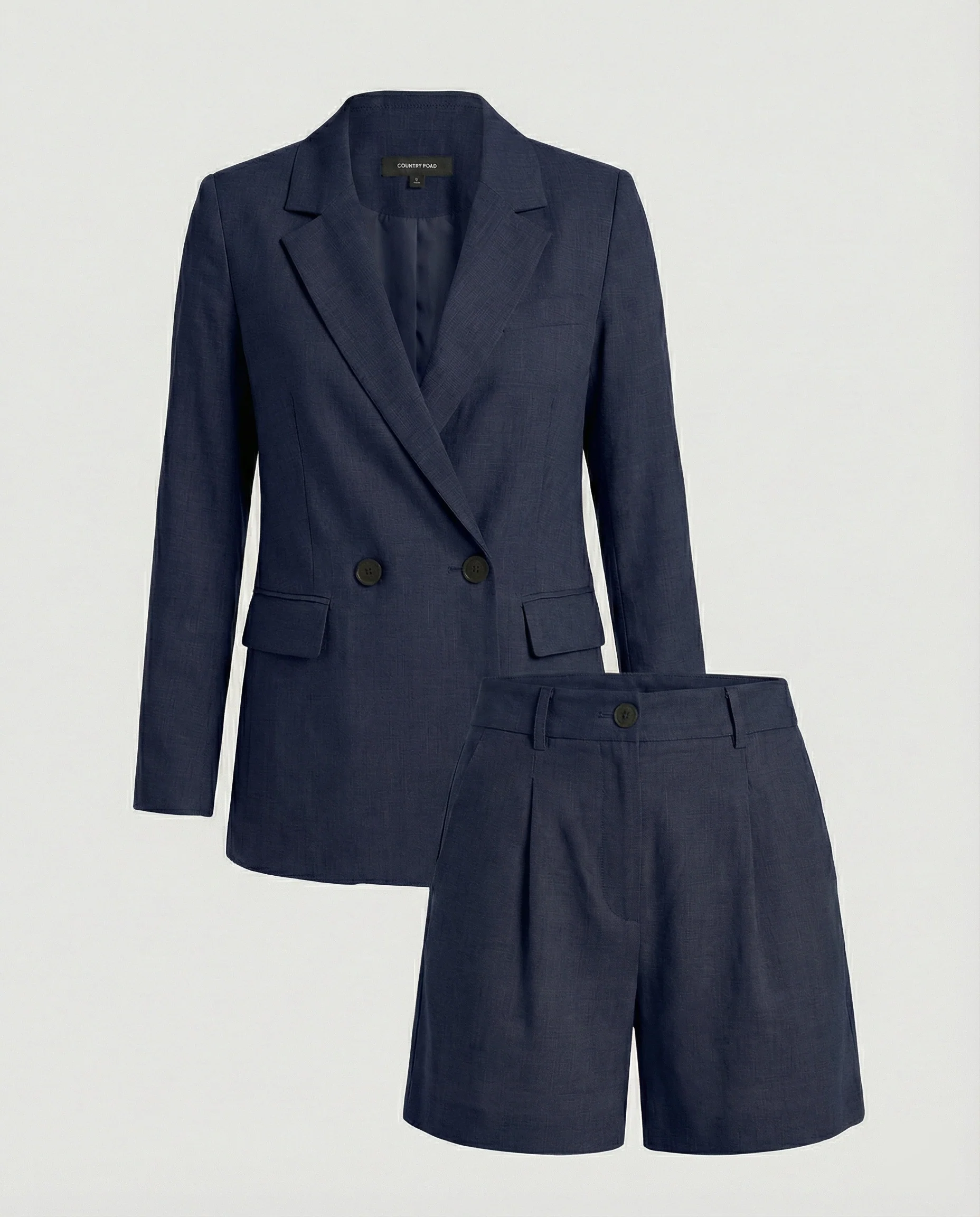 Damen Zweiteiler Set Blazer Shorts - Image 11