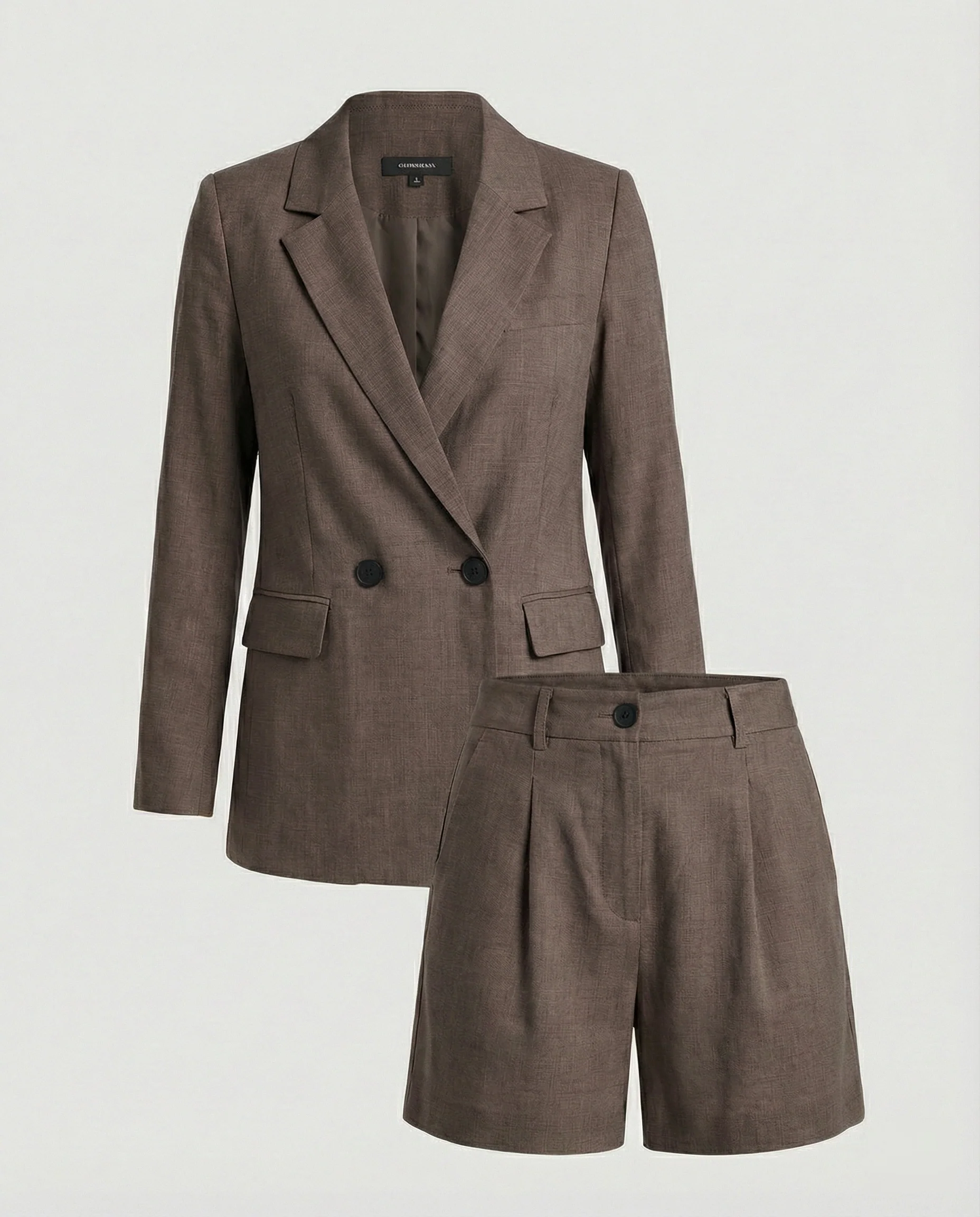 Damen Zweiteiler Set Blazer Shorts - Image 12