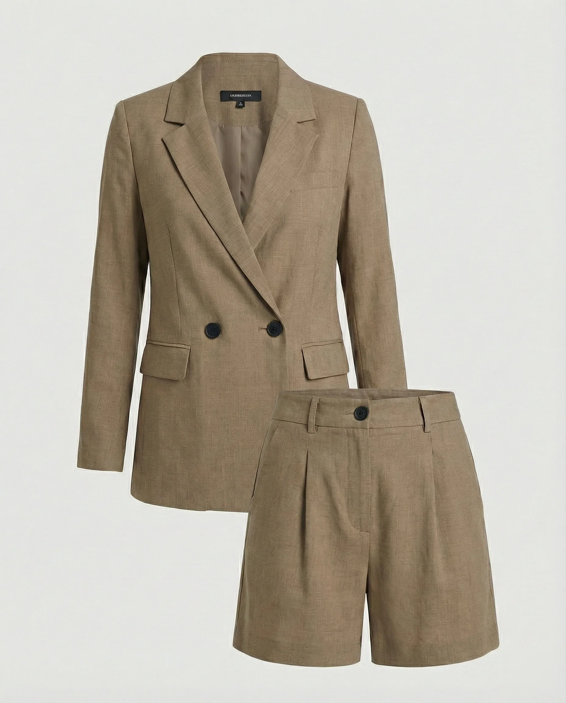 Damen Zweiteiler Set Blazer Shorts - Image 4