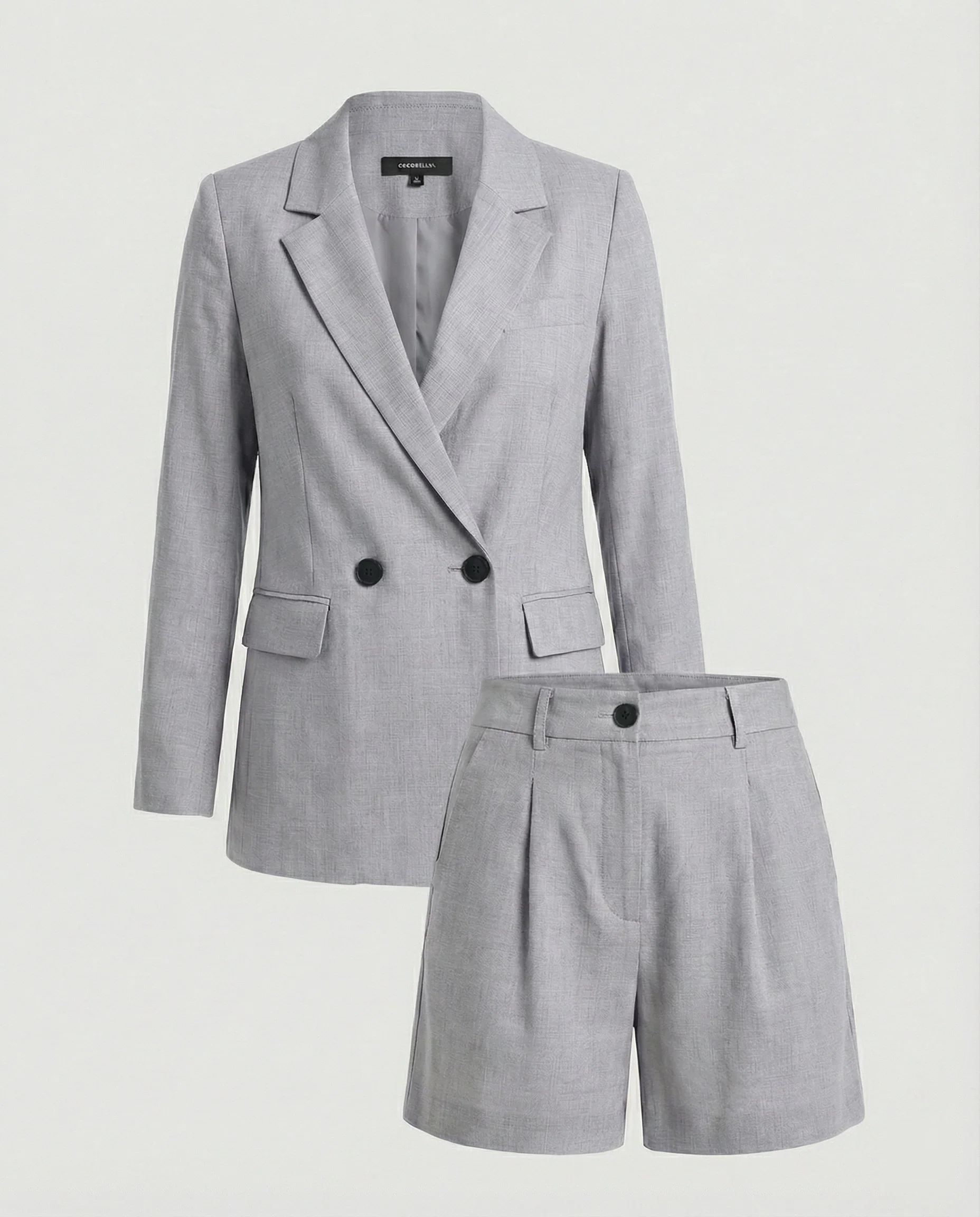 Damen Zweiteiler Set Blazer Shorts - Image 8