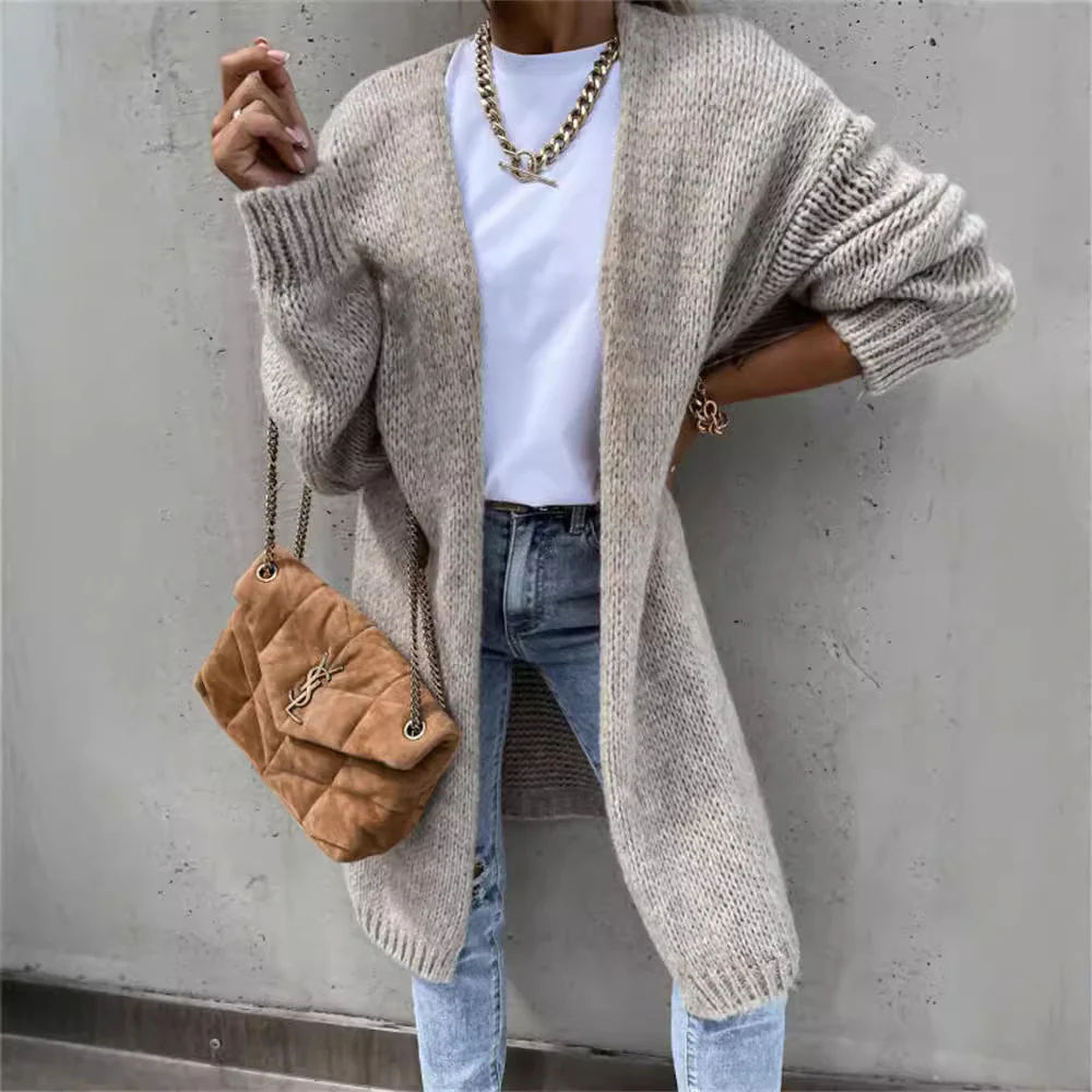 Damen Offene Strickjacke mit groben Maschen und lässigem Schnitt Heidi-Mode - Image 5
