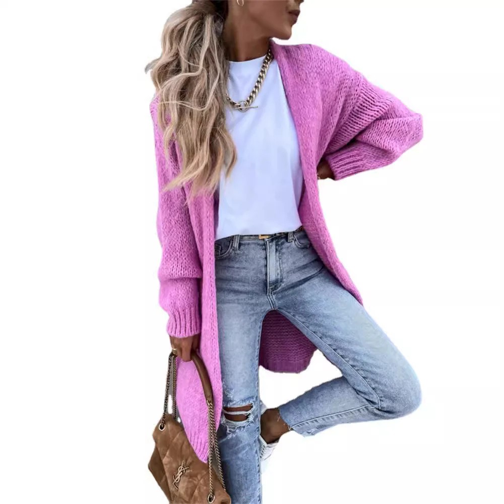 Damen Offene Strickjacke mit groben Maschen und lässigem Schnitt Heidi-Mode - Image 6