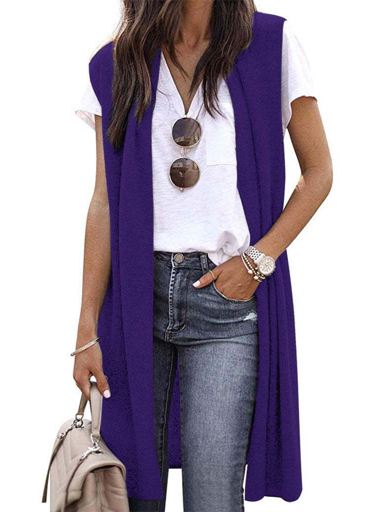 Damen Offene Strickjacke mit Lässigem Schnitt und Langen Seitenpartien Heidi-Mode - Image 6