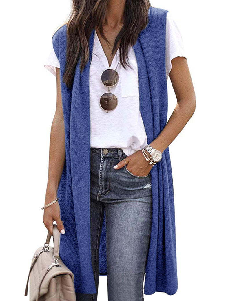 Damen Offene Strickjacke mit Lässigem Schnitt und Langen Seitenpartien Heidi-Mode - Image 7