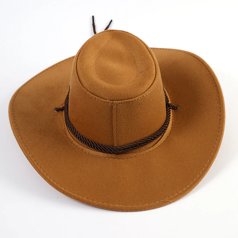 Damen Outdoor Cowboyhut Aus Weichem Mikrofaser-Wildleder mit Kordelzug Heidi-Mode - Image 5