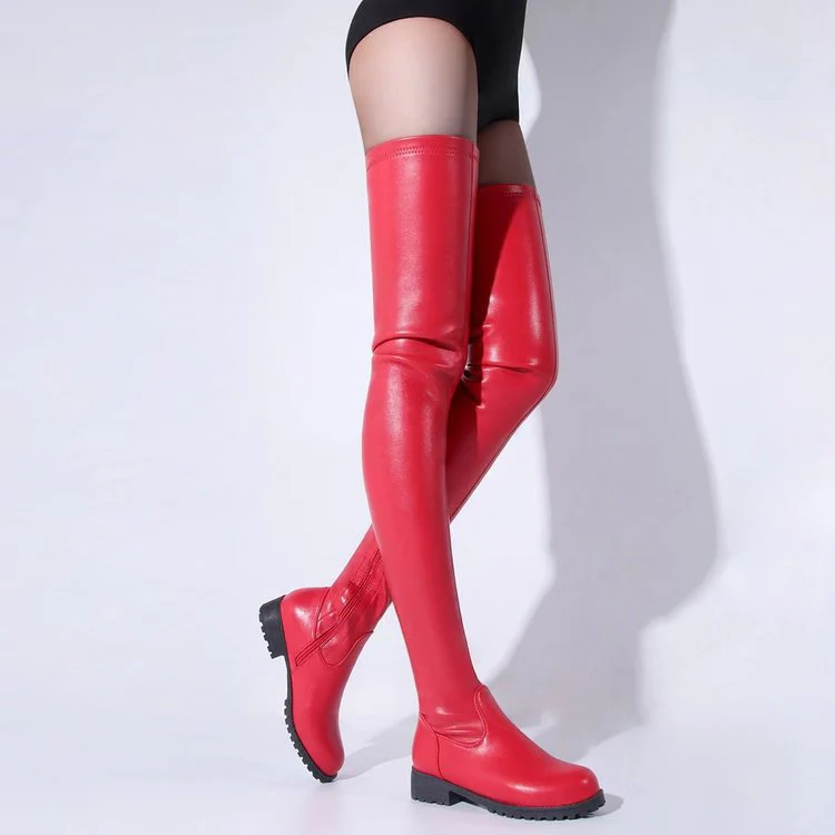 Damen Overknee Stiefel mit robustem Profil und elegantem Design Heidi Mode - Image 2