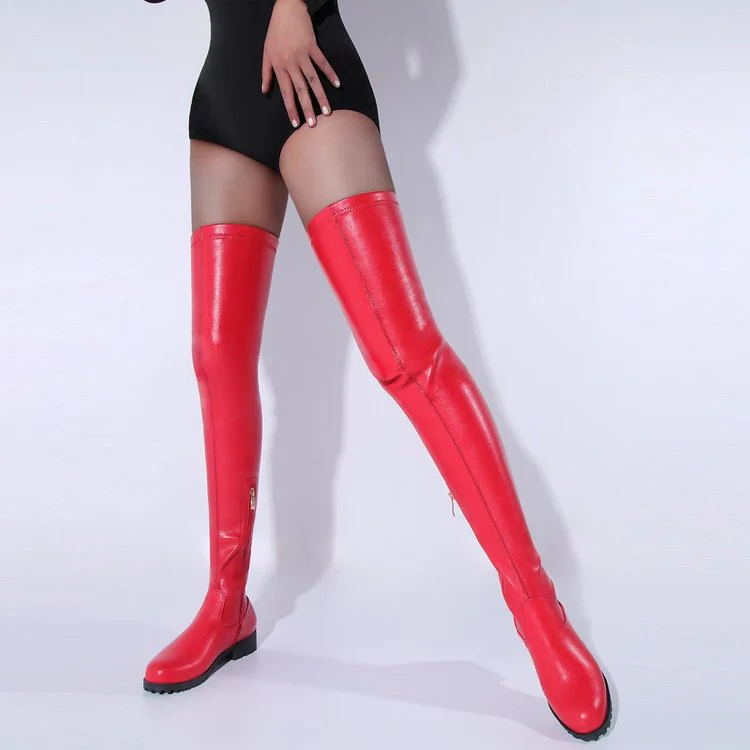 Damen Overknee Stiefel mit robustem Profil und elegantem Design Heidi Mode - Image 4