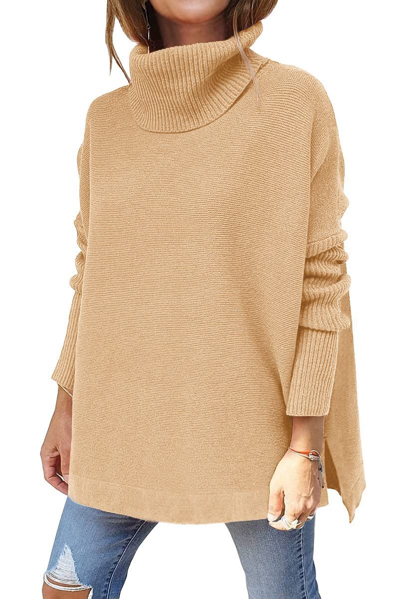 Damen Oversize Rollkragenpullover mit Strukturiertem Strickdesign Heidi-Mode - Image 11