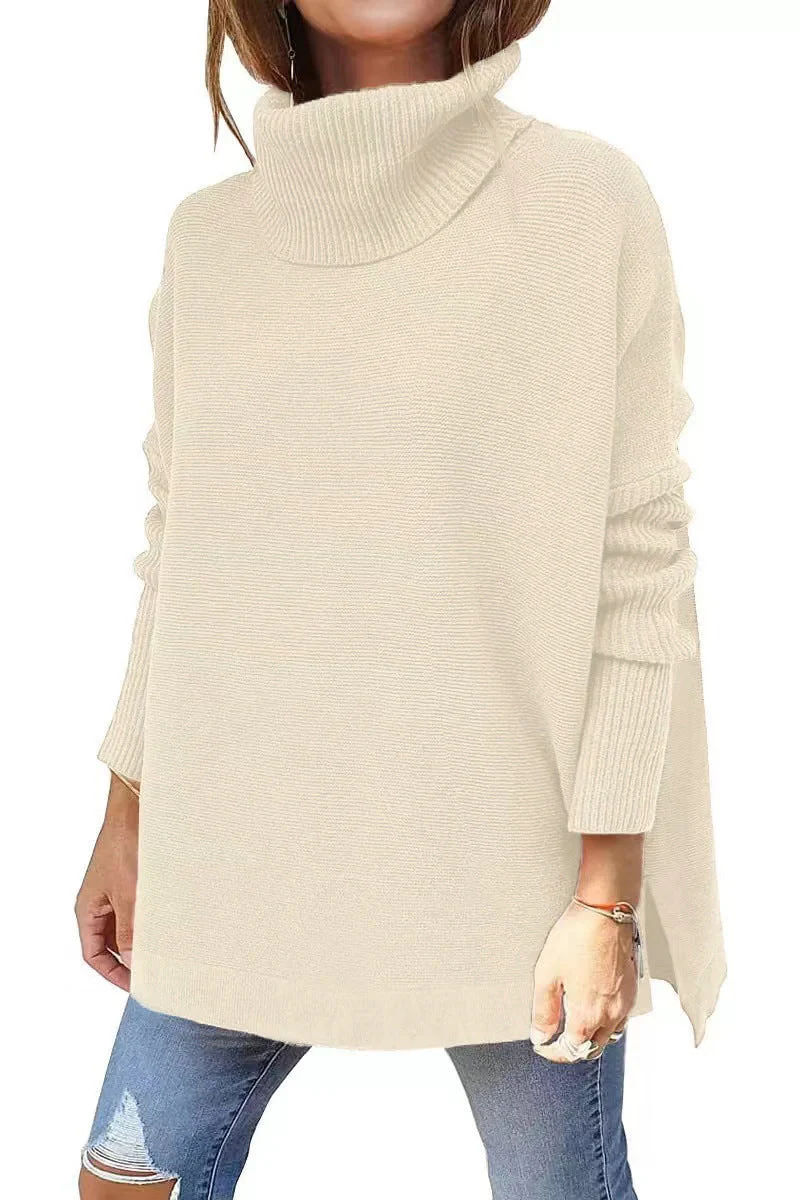 Damen Oversize Rollkragenpullover mit Strukturiertem Strickdesign Heidi-Mode - Image 2