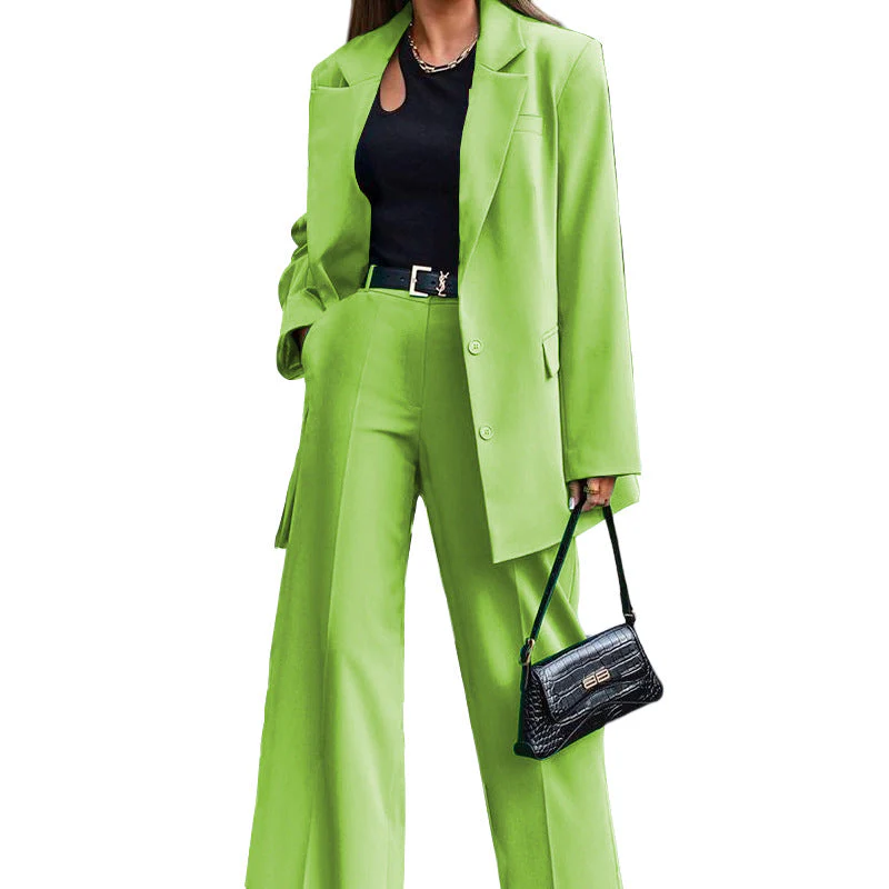 Damen Oversized Blazer und Weite Hose Kombination Heidi-Mode - Image 5